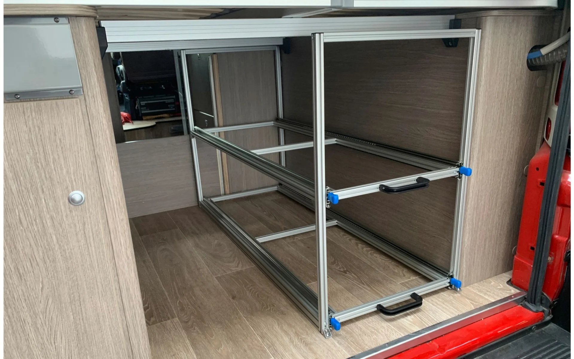 SYS-RACK Kastenwagen Heckauszug Regal-System 124 x 49 x 65,5 cm