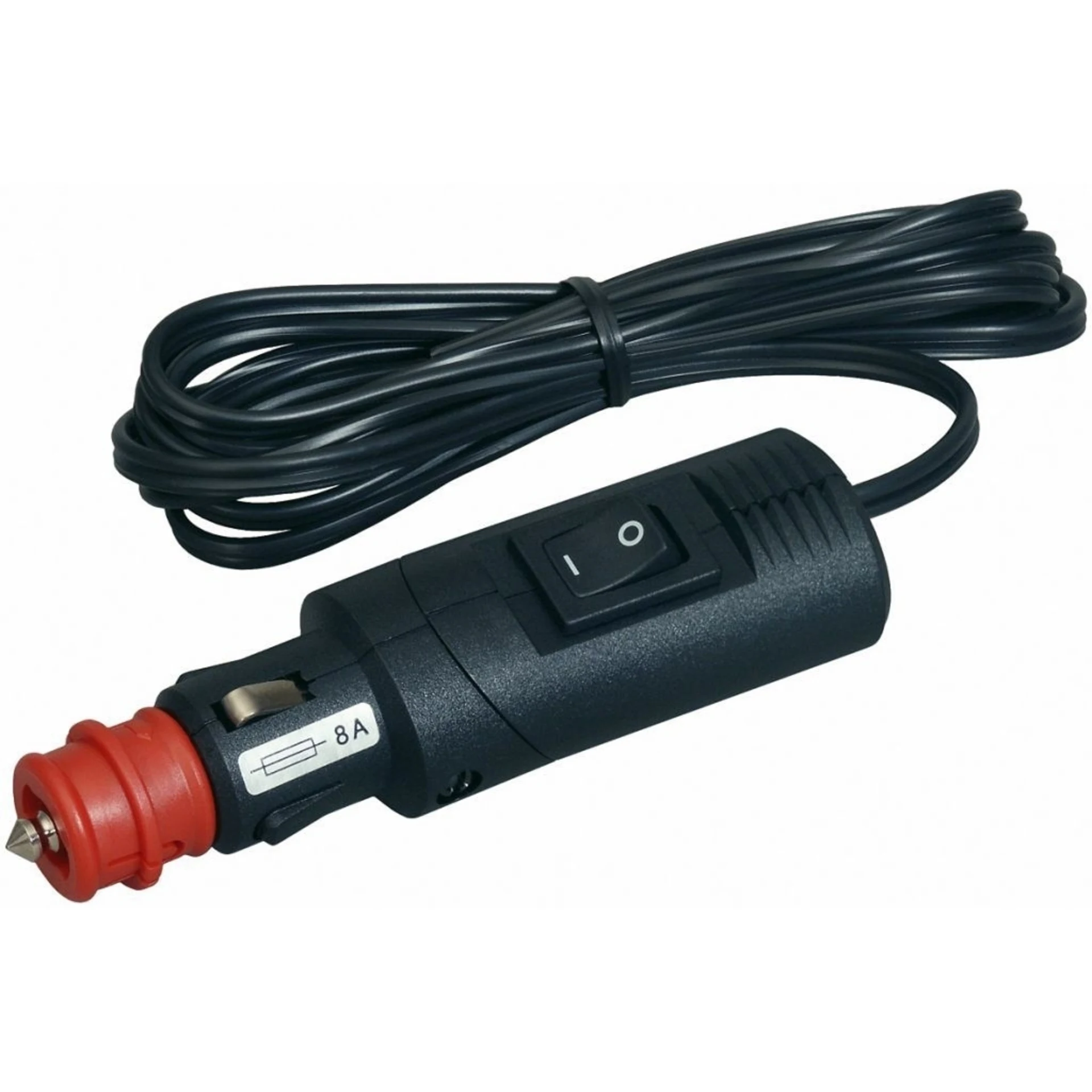 12-24 volts fiche universelle coudée avec interrupteur + 2m de câble