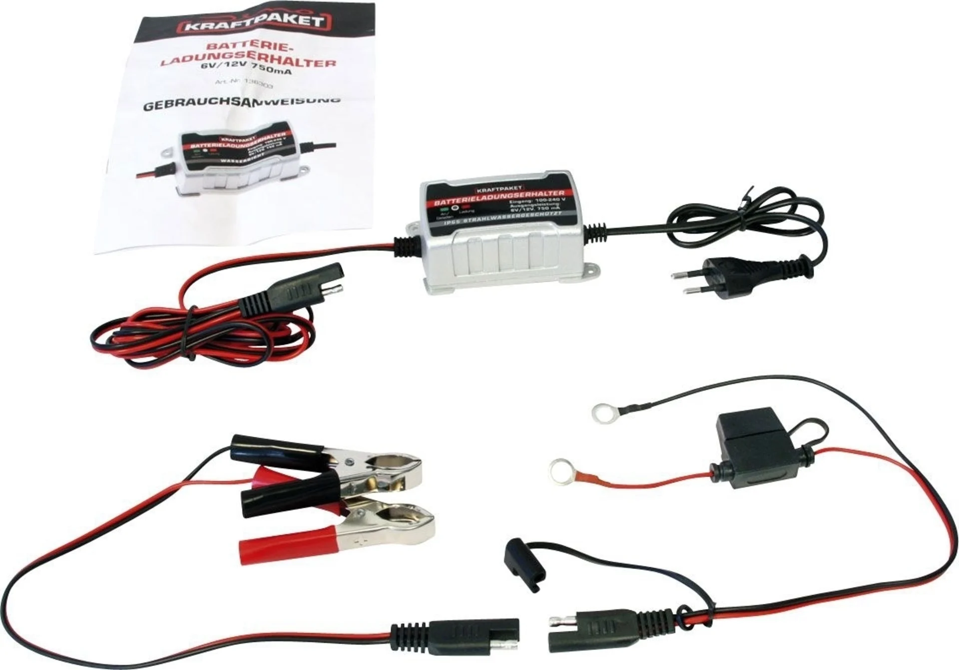 Dino Kraftpaket Batterie Erhaltungsladegerät 6 V /12 V 750 mA