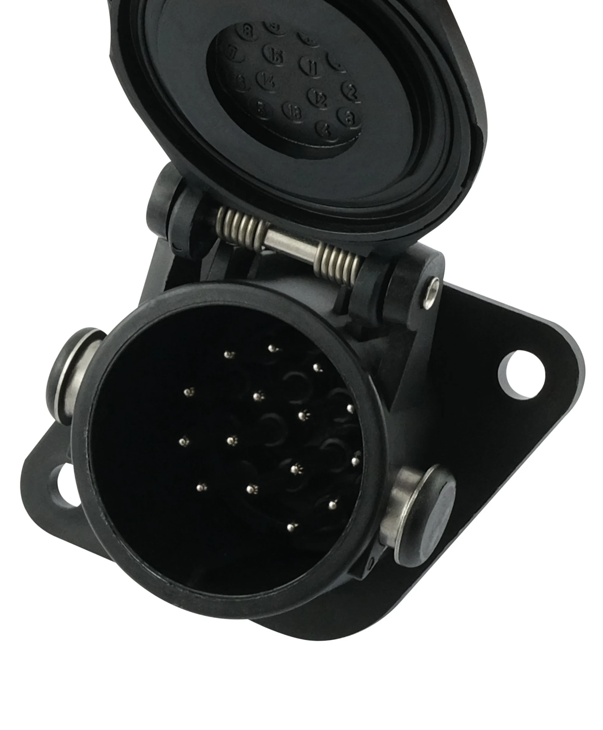 15-pol. LKW-Dose 24V, ADR/GGVS Schraubkontakte, Kabel-ø: 13.0-15.5mm, Schraubverschluss