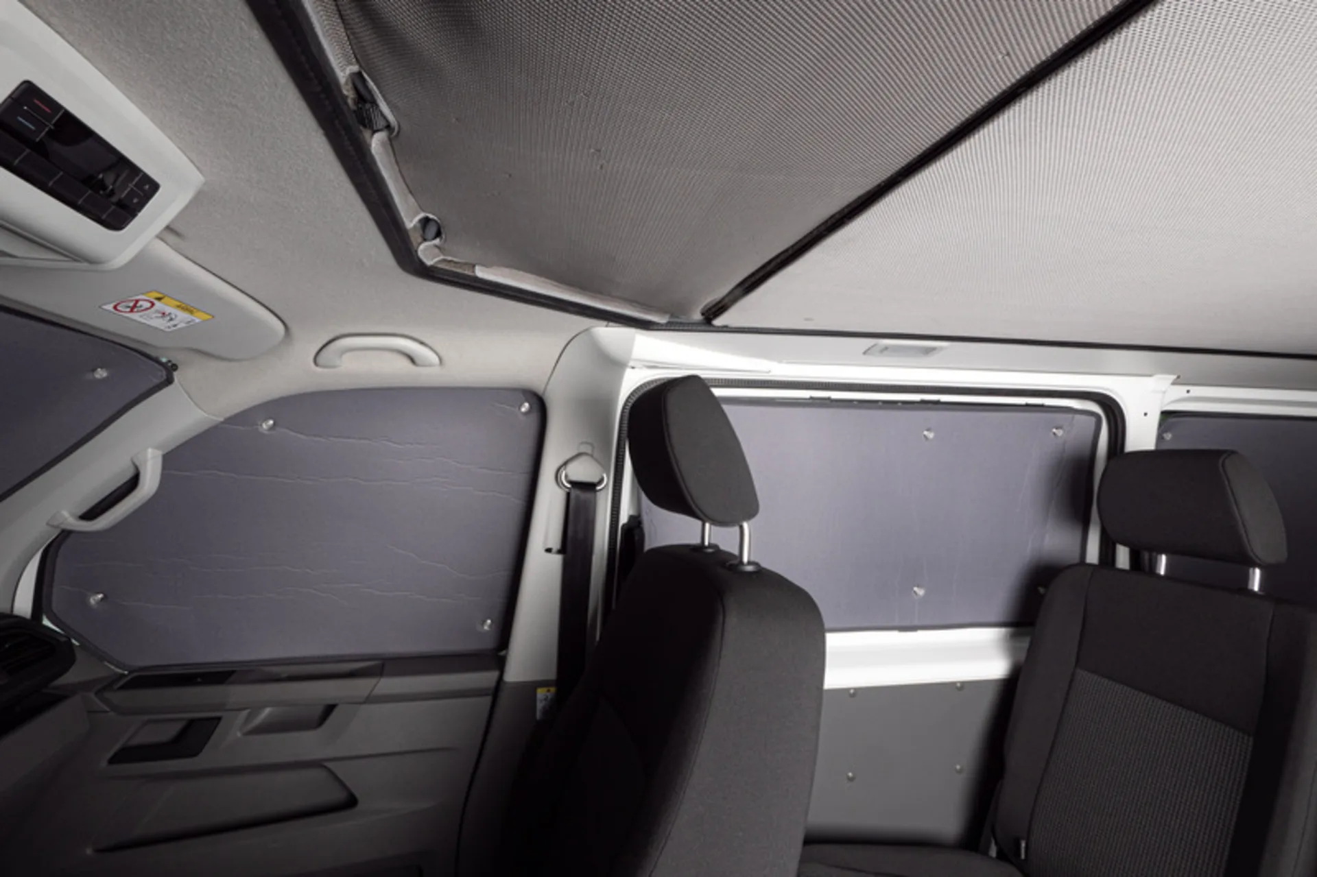 Thermo-Verdunkelung grau, VW T7 Multivan,kR, Wohnraum 5-teilig