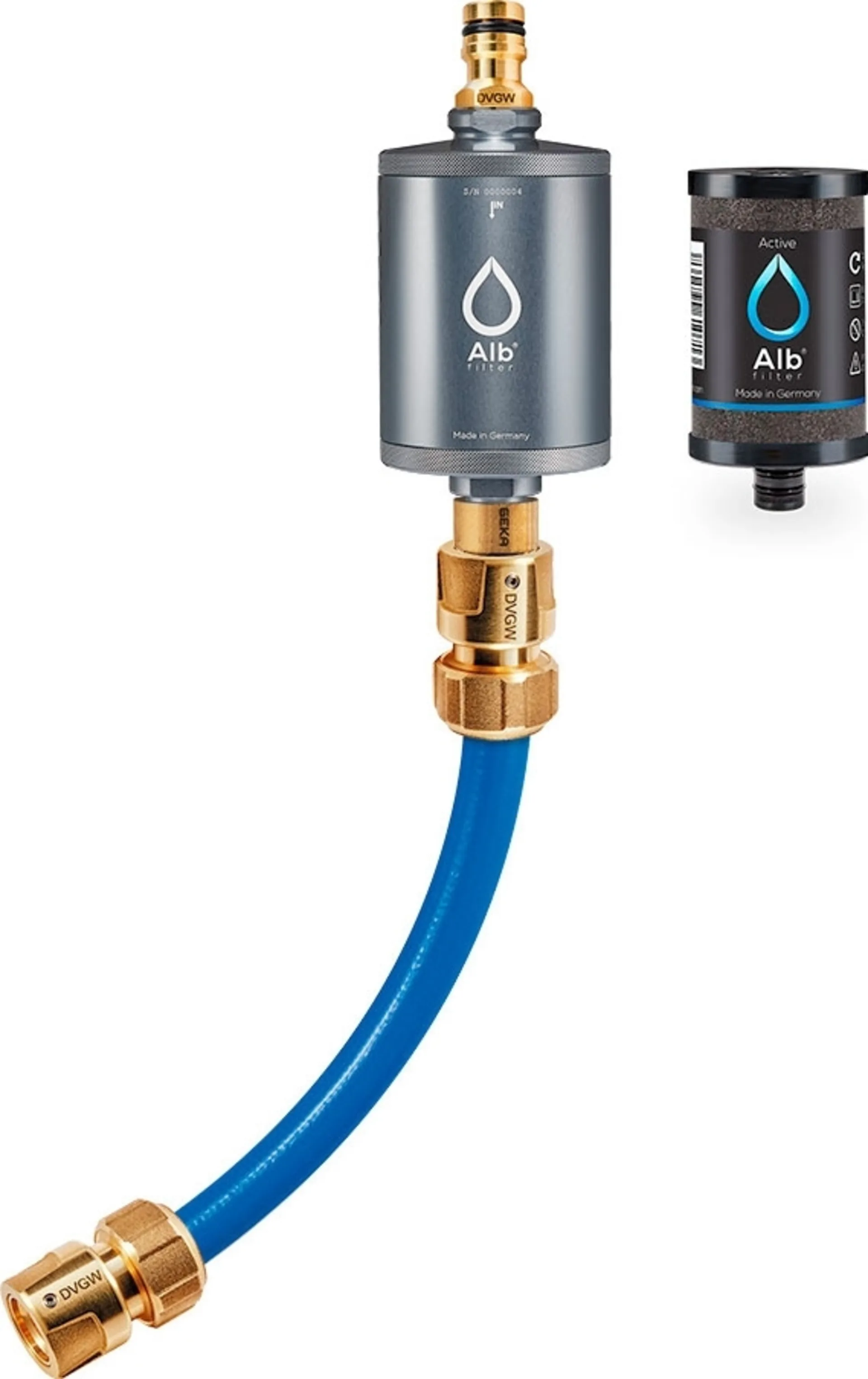 Alb Filter MOBIL Active Filtre à eau potable - Avec raccord GEKA - Titane