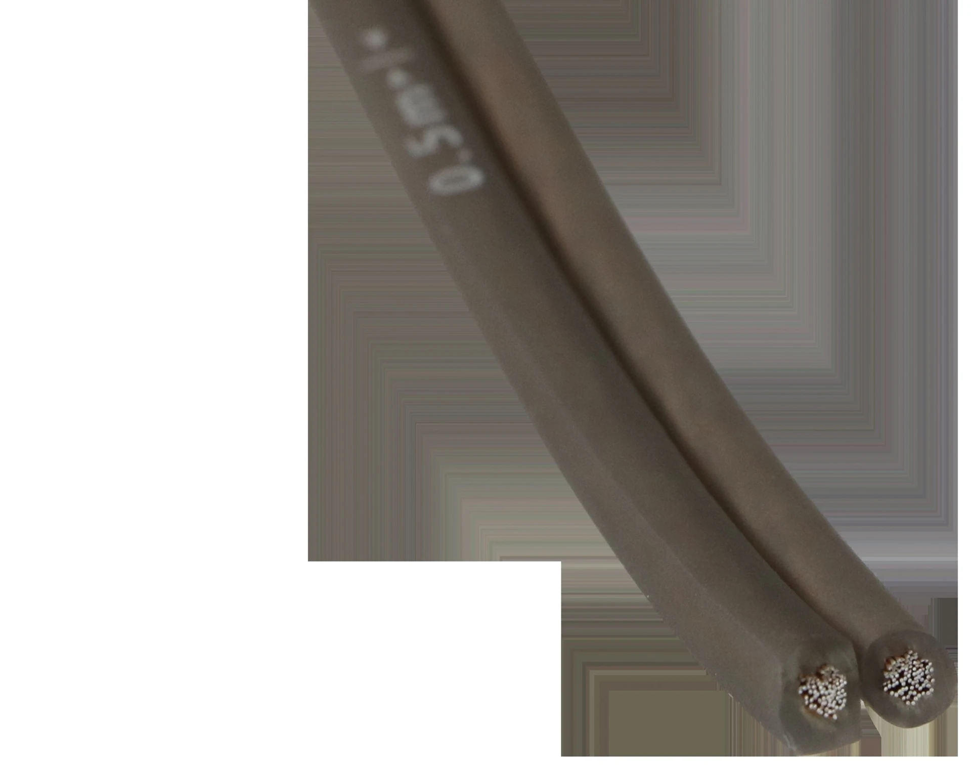 Lautsprecherkabel 2 x 1.5 mm2 grau Ummantelung 1 x rund + 1 x eckig