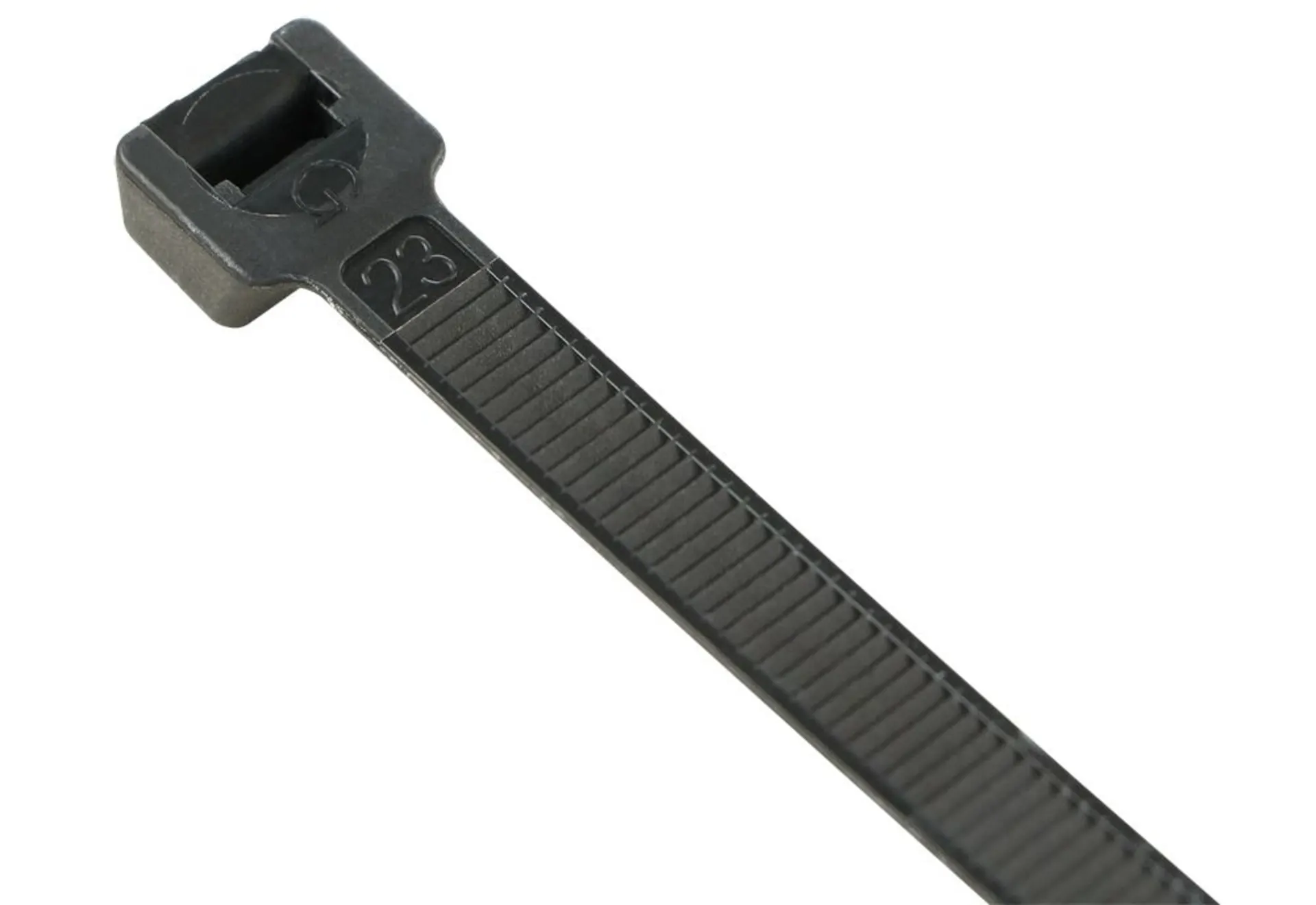 Kabelbinder 9 x 550 mm, sz, Rillen bis Kopf