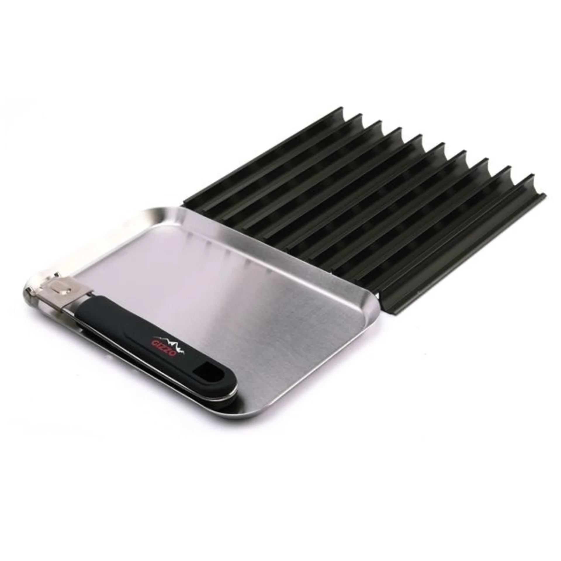 Ensemble grille et lèchefrite GIZZO avec poignée amovible et technologie à rainures
