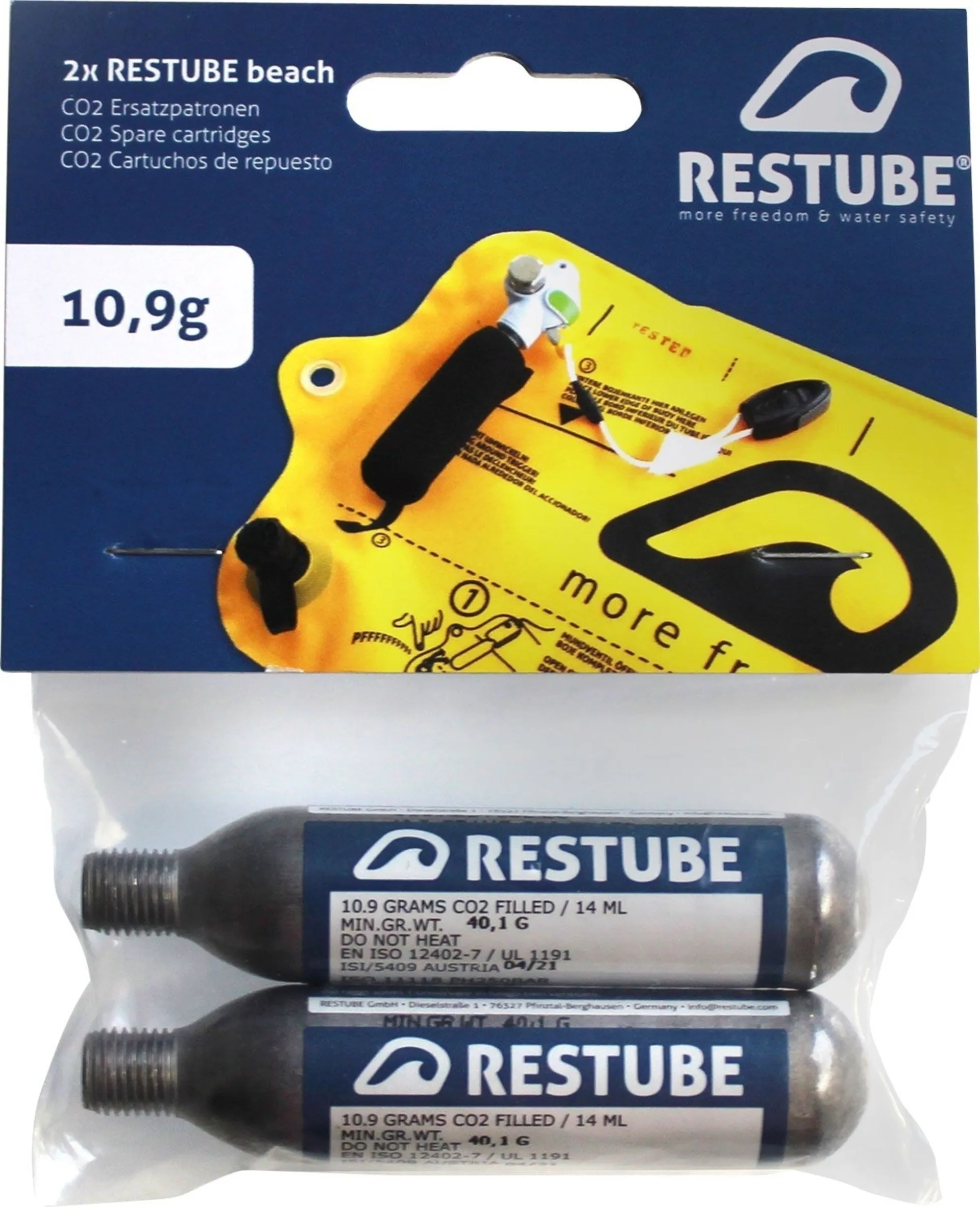 Restube Kartusche für Rettungsboje 2x 10,9 g