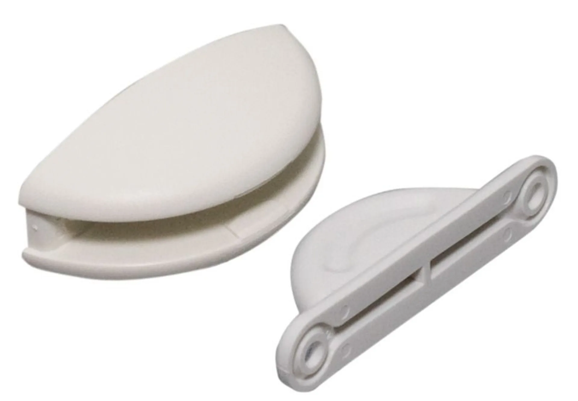 Arrêt de porte en plastique blanc (2 pièces)