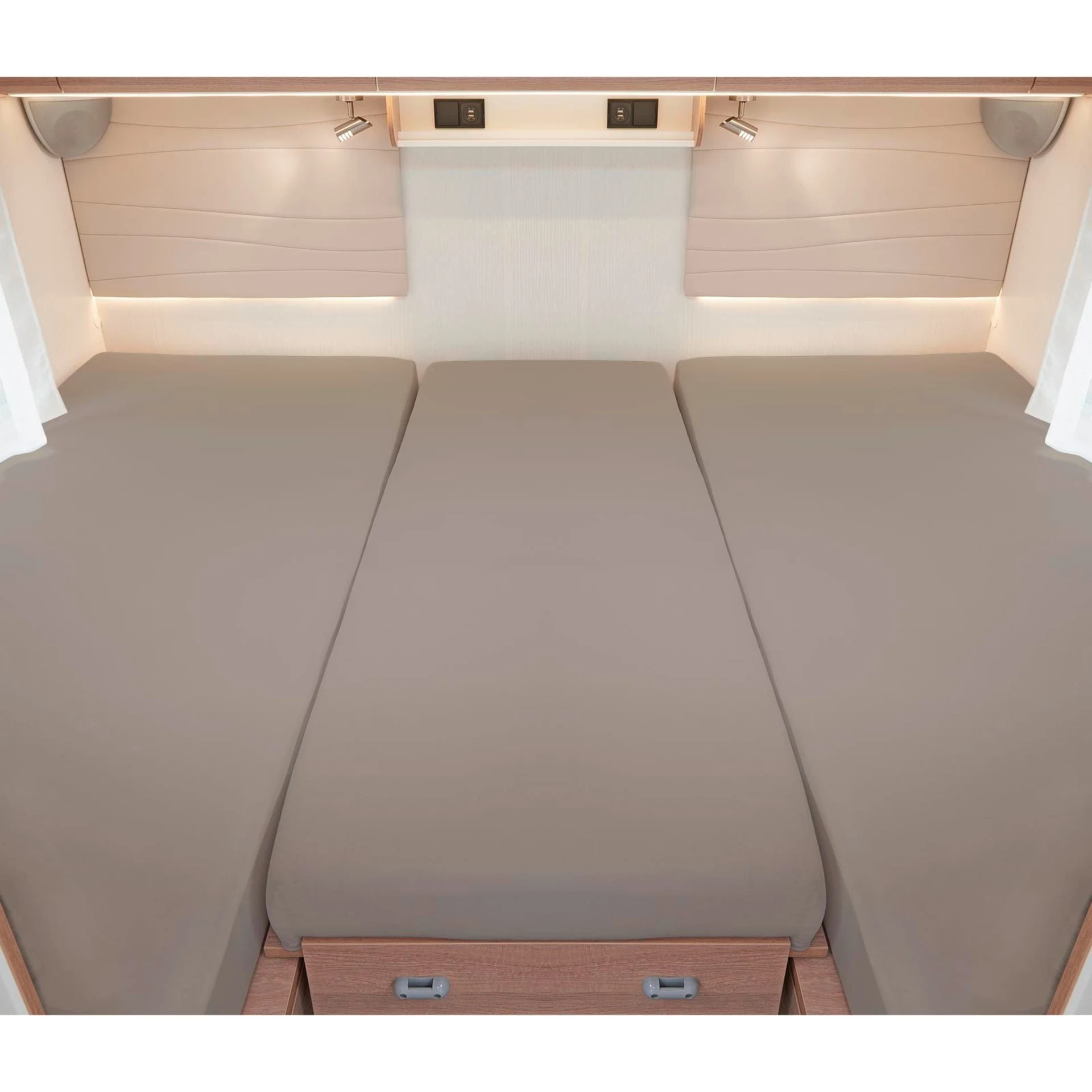 Lot de 3 draps-housses pour les lits arrière « Kiesel »