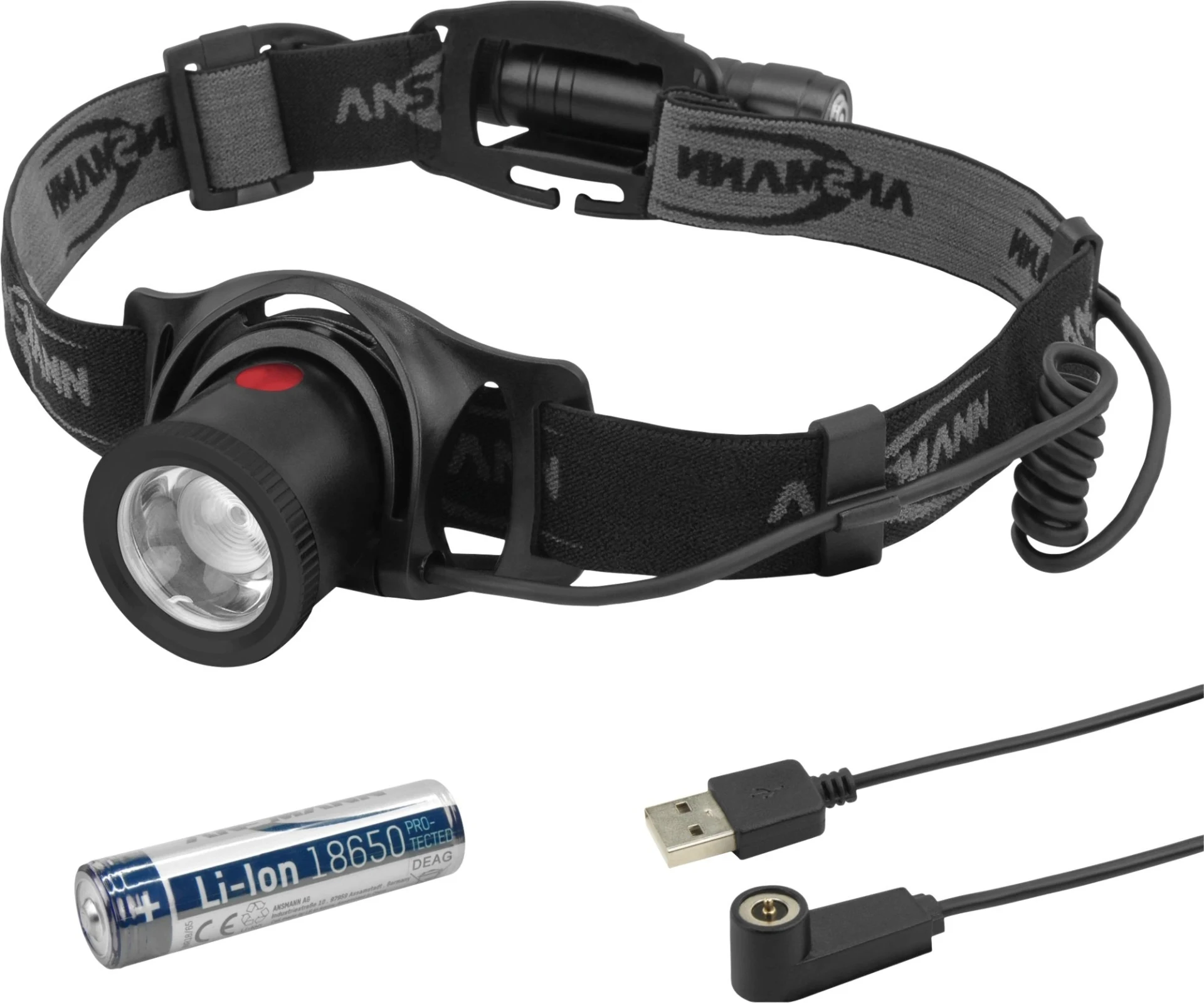 Ansmann Stirnlampe HD500R 10W fokussierbar 550 Lumen