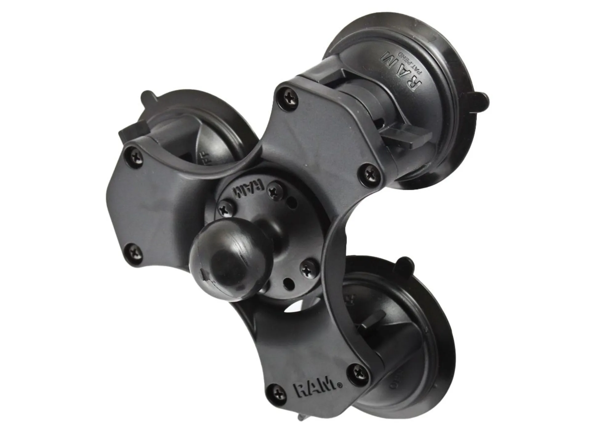 RAM Mounts 3-fach Saugfuss, Basisplatte rund, C-Kugel (1.5“)