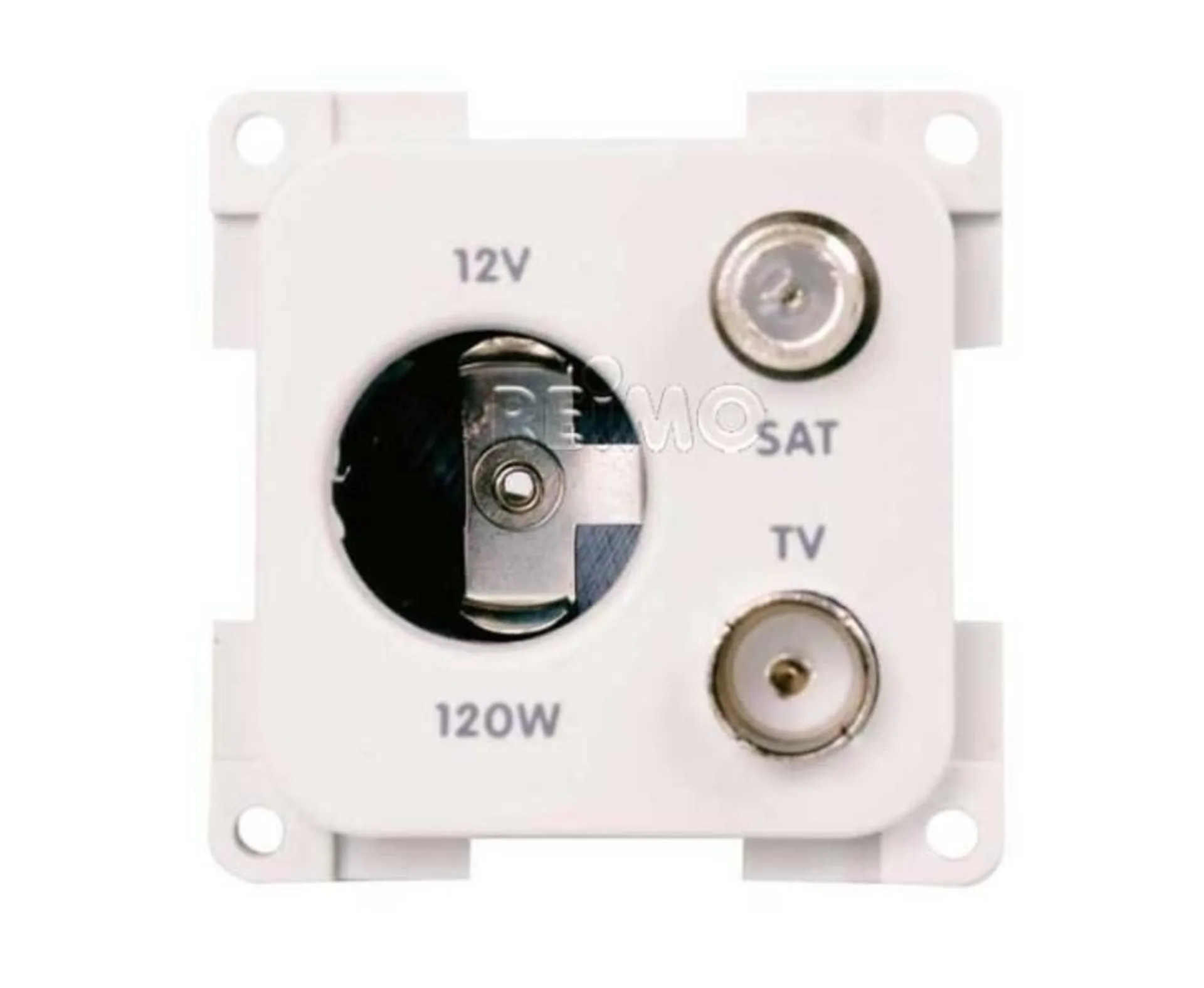 Prise TV et satellite 12V en blanc