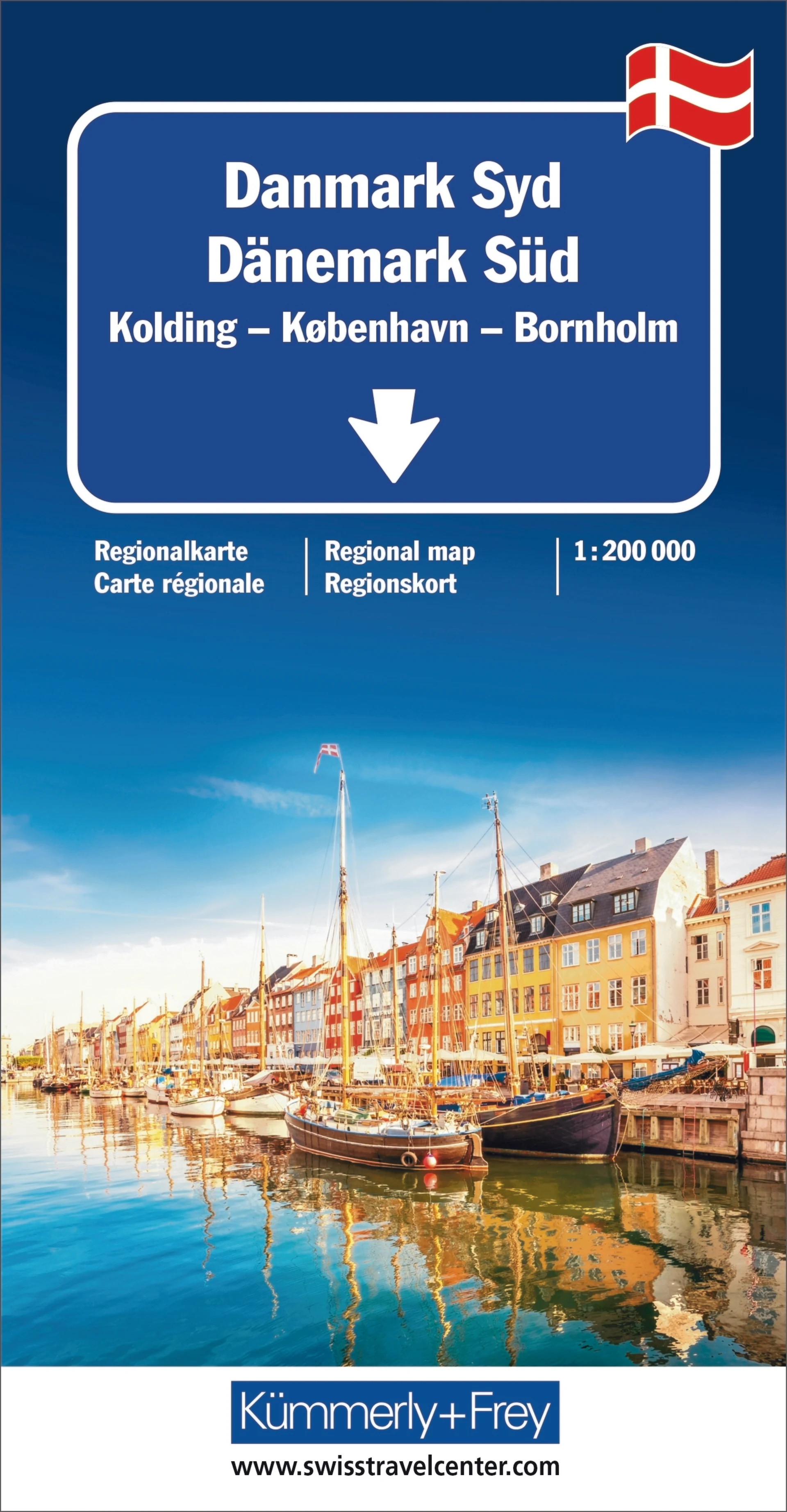 Dänemark Süd Regionalkarte 1:200 000