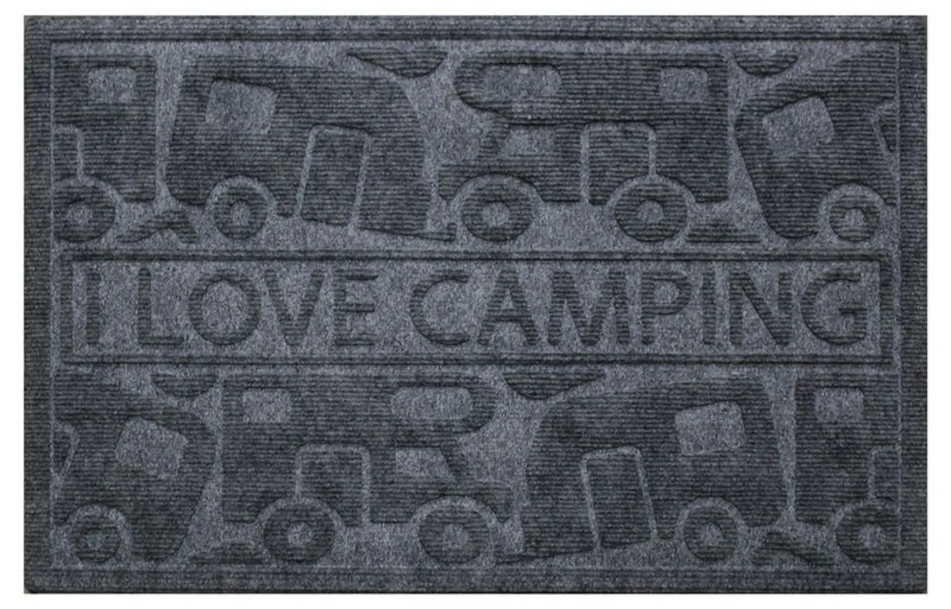 Fussmatte KERA KAMP Motorhome/Caravan, grau, 40x60cm, aus PP/Gummi