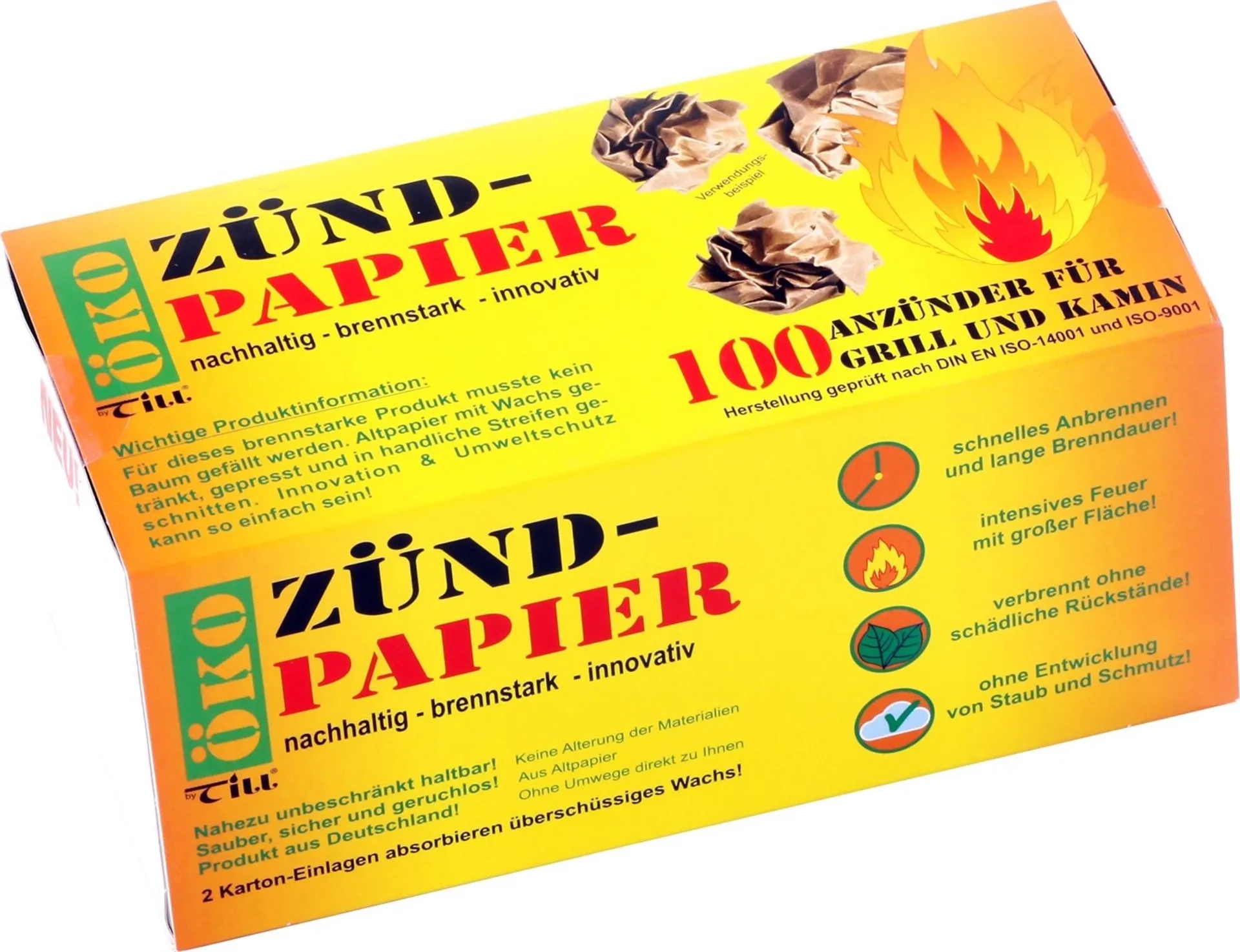 Till Öko Zündpapier / Grillanzünder 100 Stück
