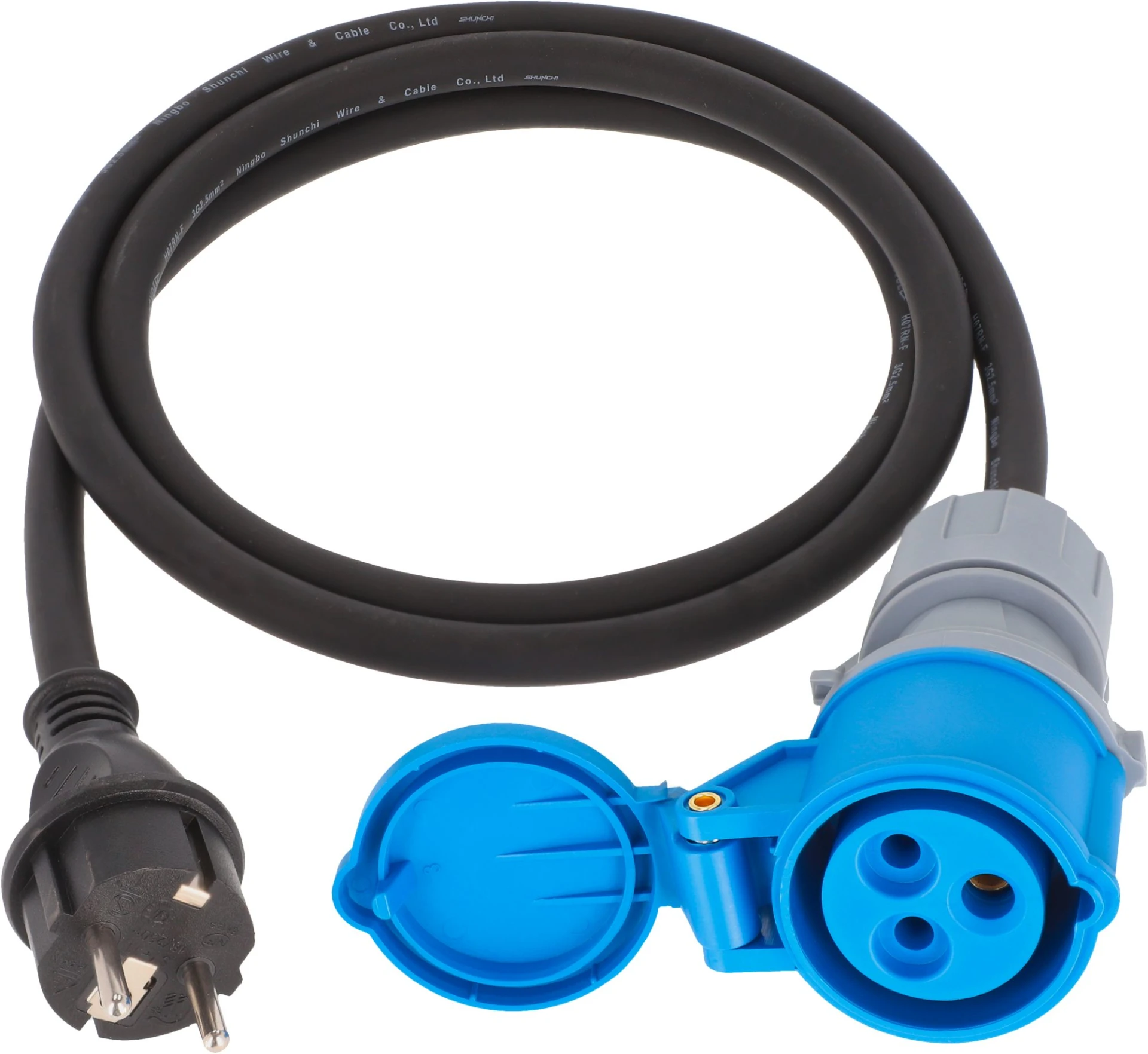Berger Adapterleitung CEE-Kupplung und Schutzkontakt Stecker 1,5 m