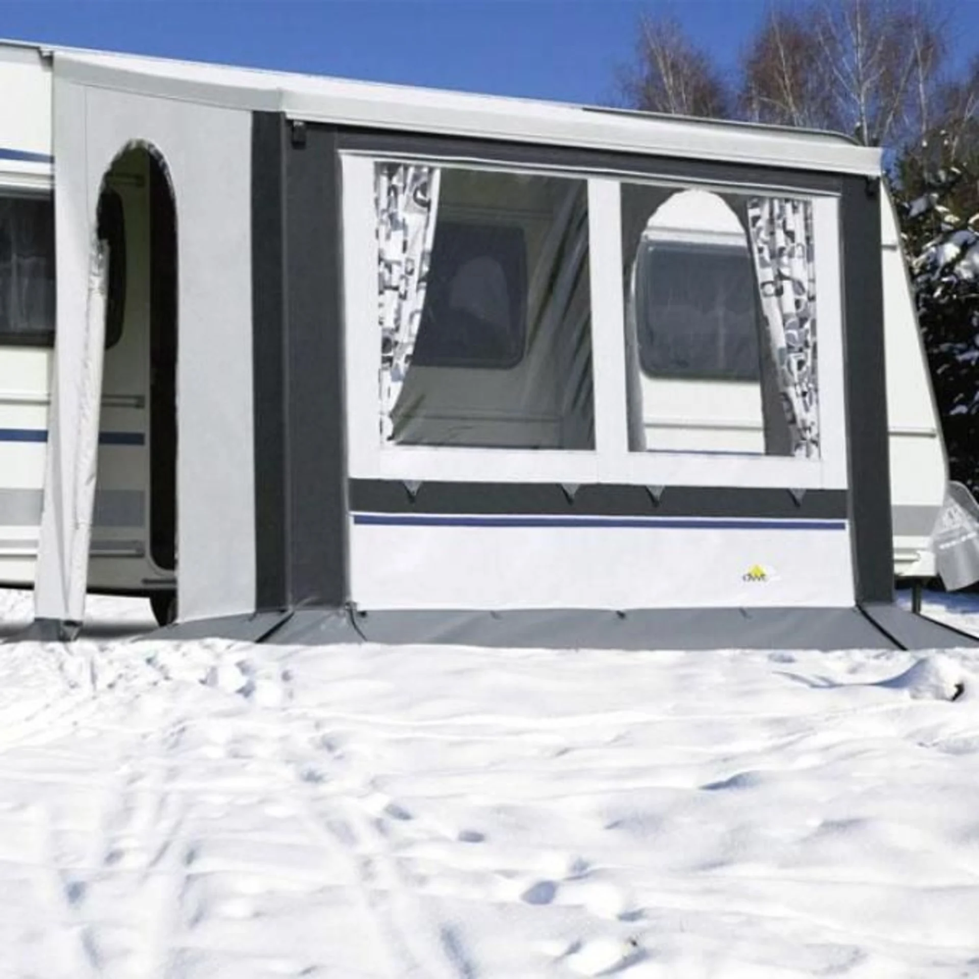 DWT Cortina II Auvent toutes saisons Gris 250 x 200 cm