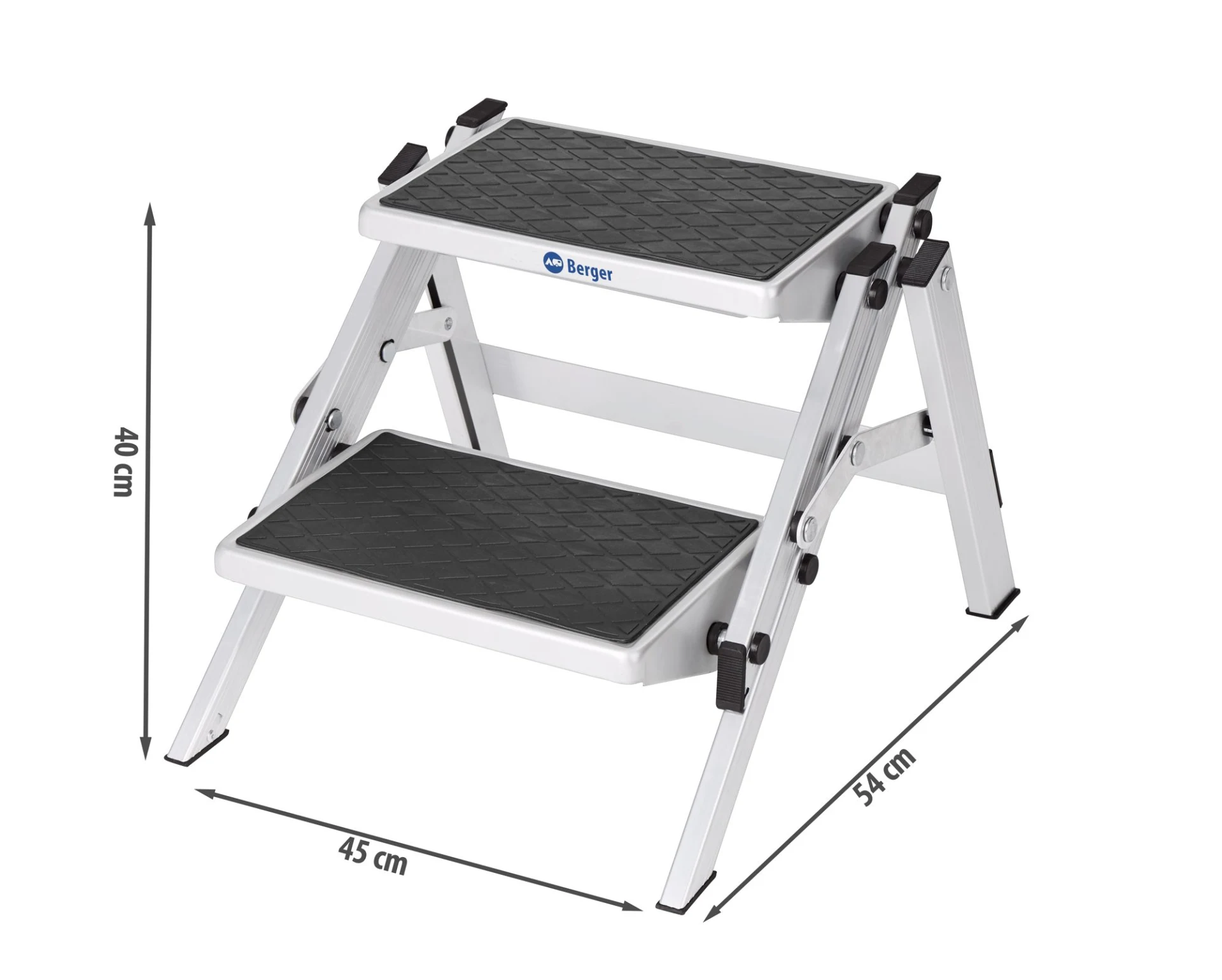 Berger Doppeltrittstufe Aluminium, klappbar