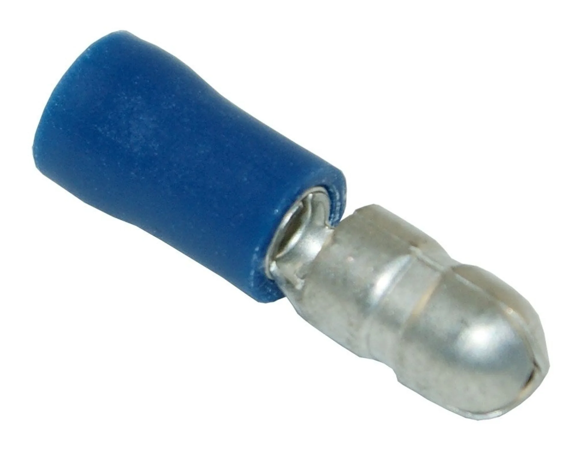 Fiche ronde isolée 5mm bleue