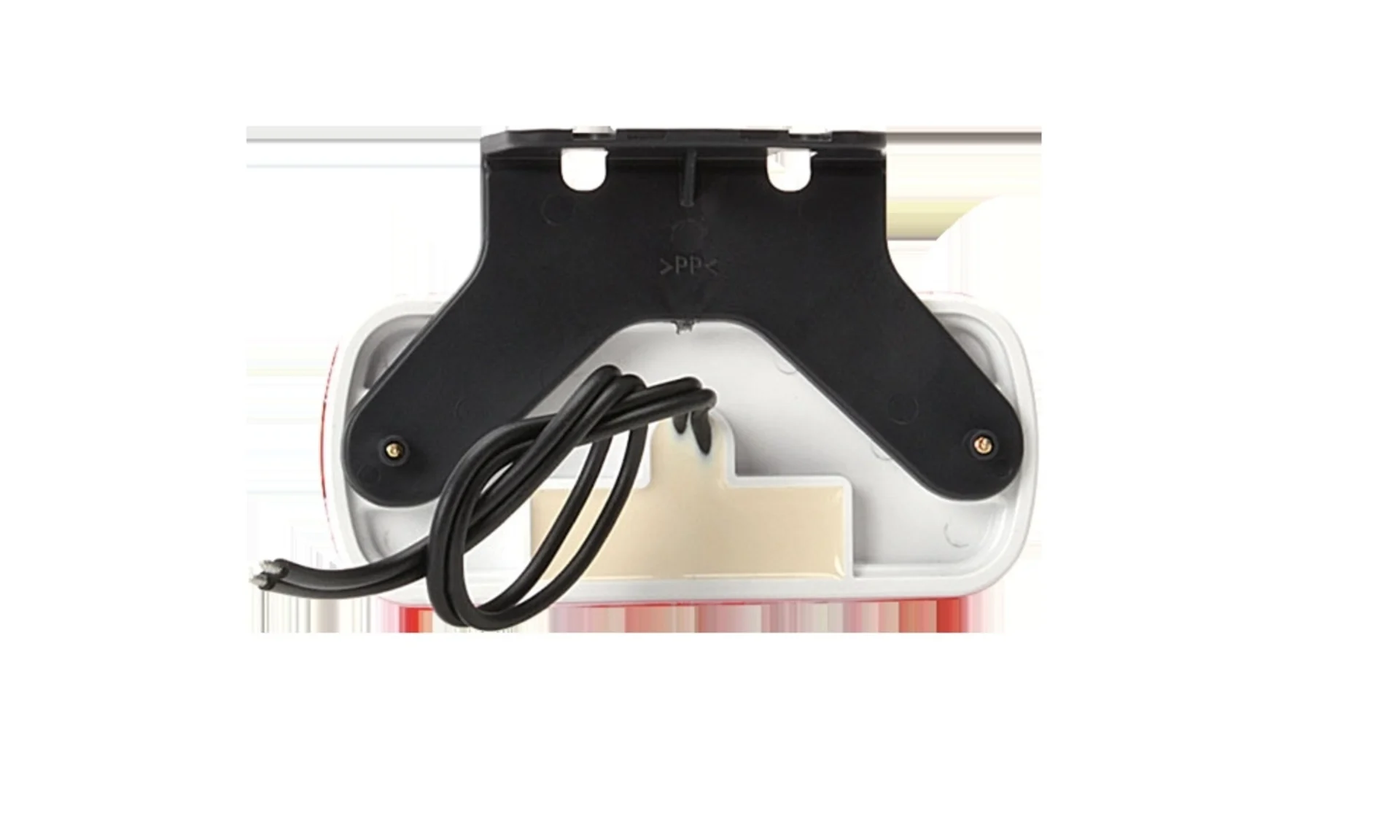 WAS - LED-Positionsleuchte 12/24V rot 106x45mm, mit Halter 90°