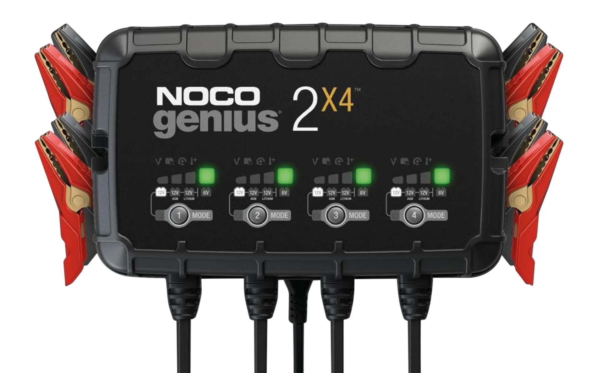 NOCO - Batterieladegerät 4 x 2 A / 6-12 V 145 x 239 x 58 mm, auch für Lithium-Batterien