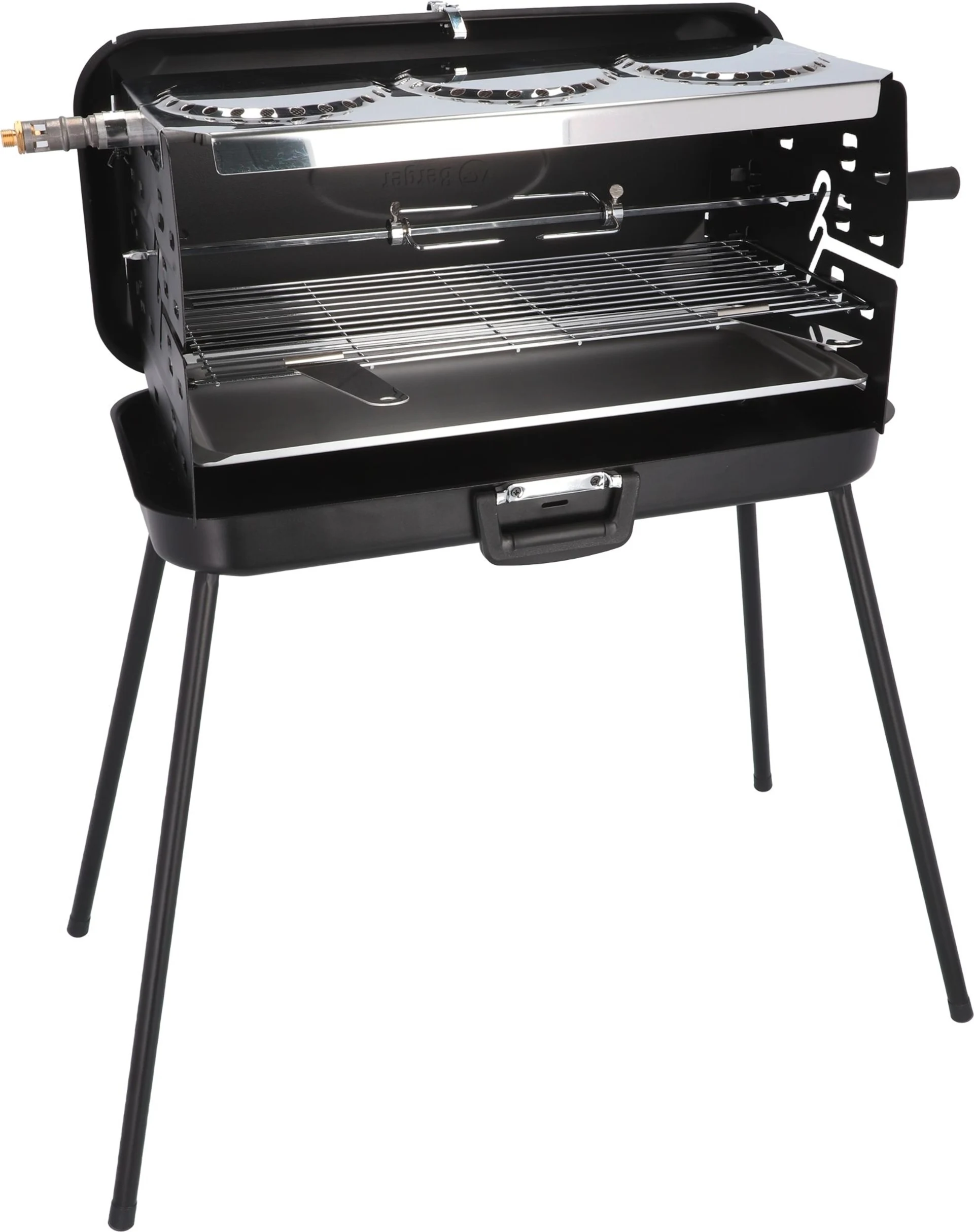 Barbecue à gaz Berger à 3 brûleurs, noir, 50 mbar