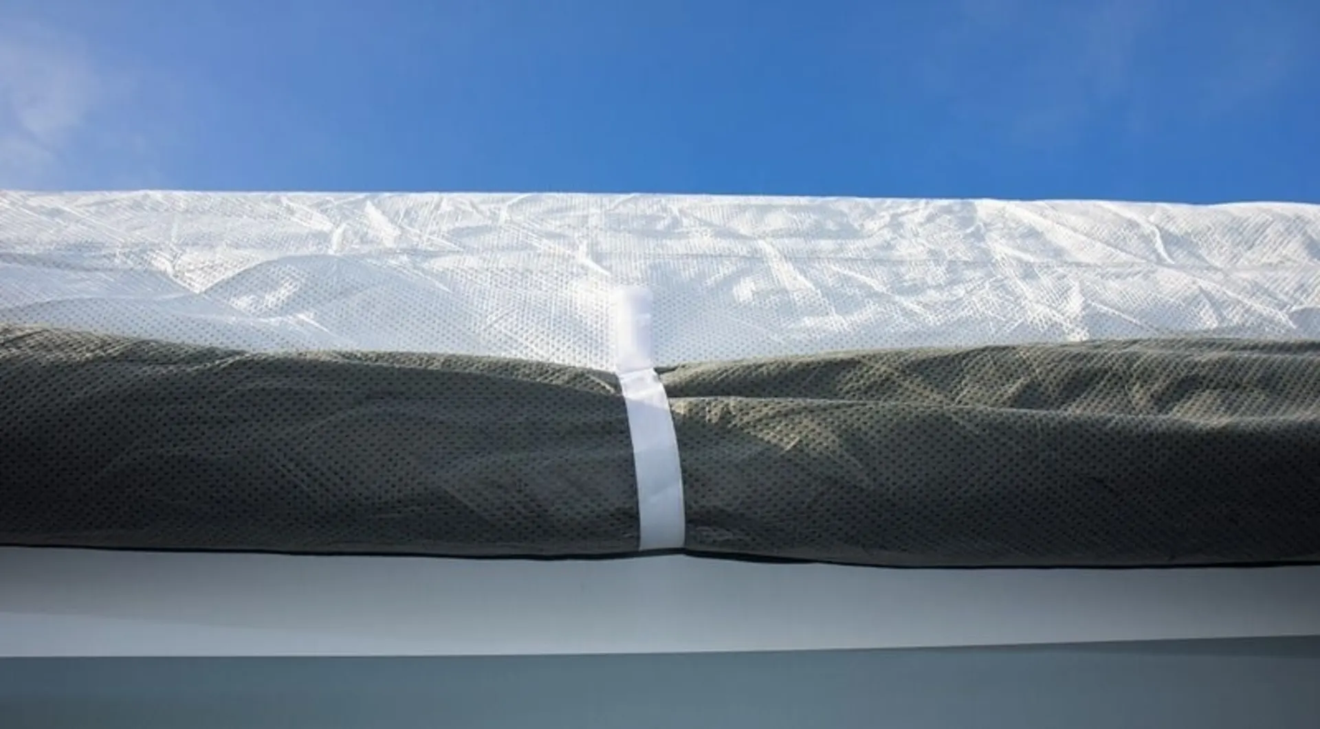Wohnwagen Schutzhülle PREMIUM 590cm grau