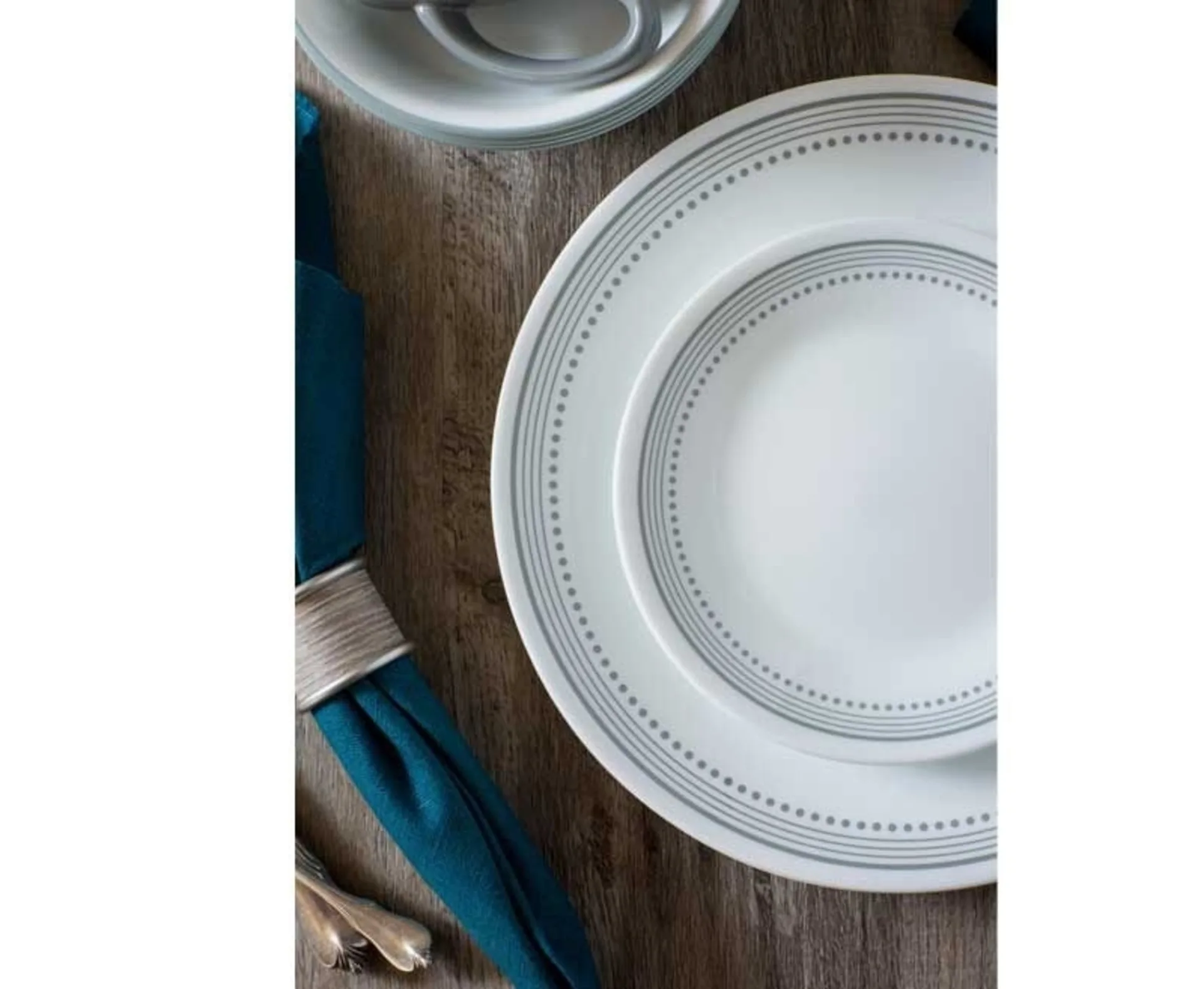 Geschirr-Set CORELLE MYSTIC GRAY, 12-tlg. für 4 Pe
