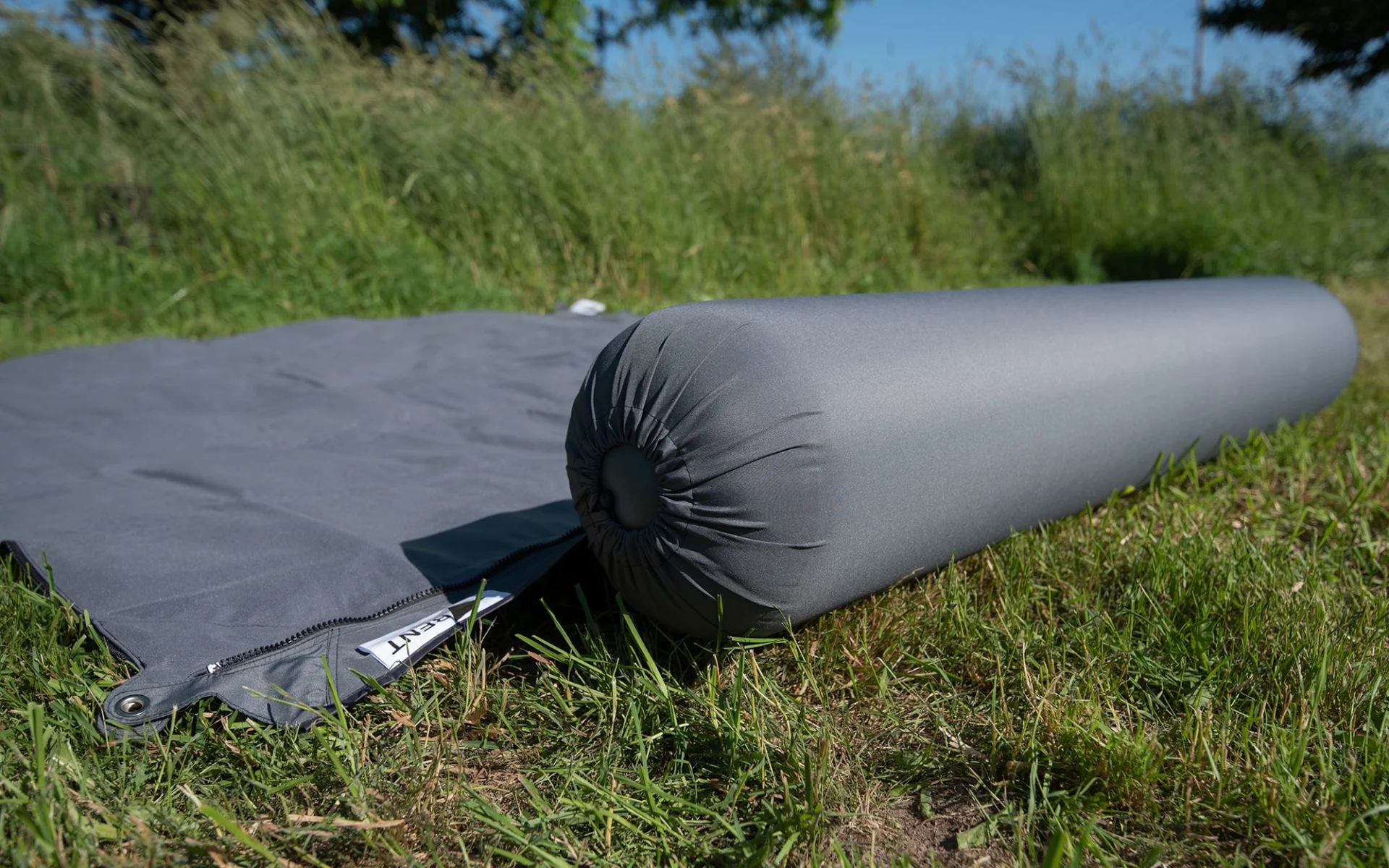 Bent rouleau de coussin Zip-XL Lounger steel grey