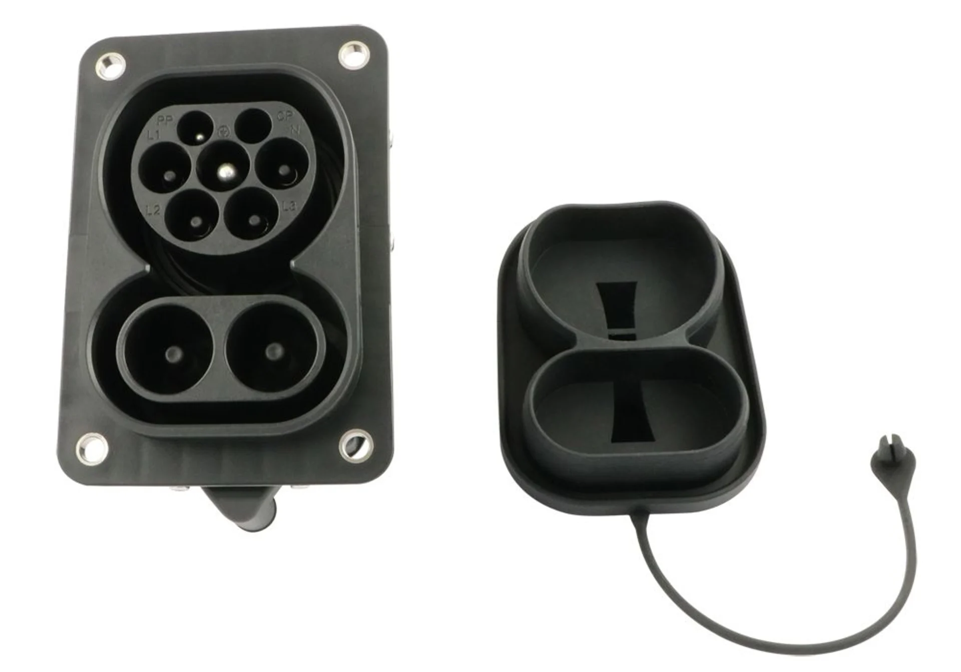 Einbau-Ladesteckdose CCS / 150 A 1000 VDC Fahrzeugseitig, für Schnell-Ladung