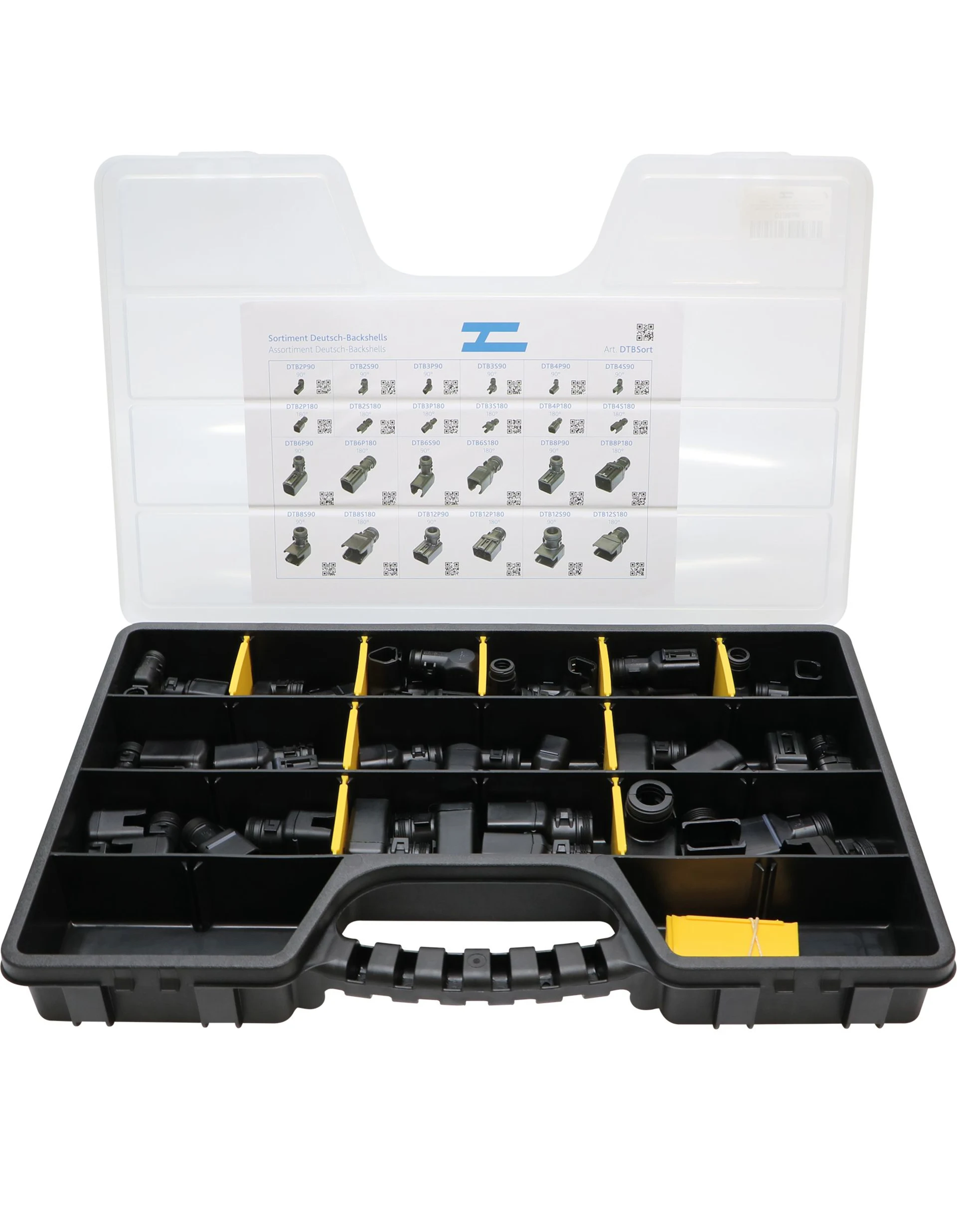 "Deutsch"-Sortiment Backshells zu DT-Serie Wellrohradapter zu DT-Deutsch-Stecker