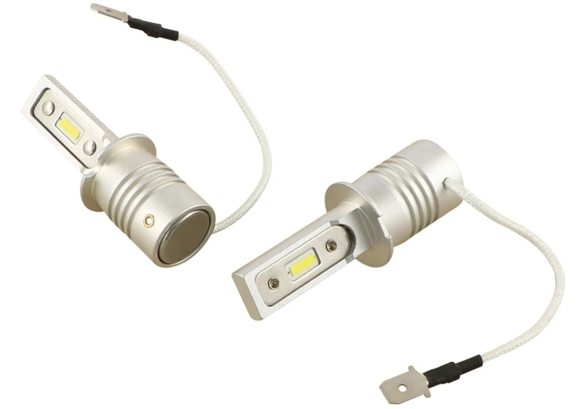 2 Stk. H3-LED Lampen 12/24 V 2’000 lm PK22s, 16 W, 5’700 K, sehr kleiner Durchmesser 2 Stk. H3-LED Lampen 12/24 V 2’000 lm PK22s, 16 W, 5’700 K, sehr kleiner Durchmesser
