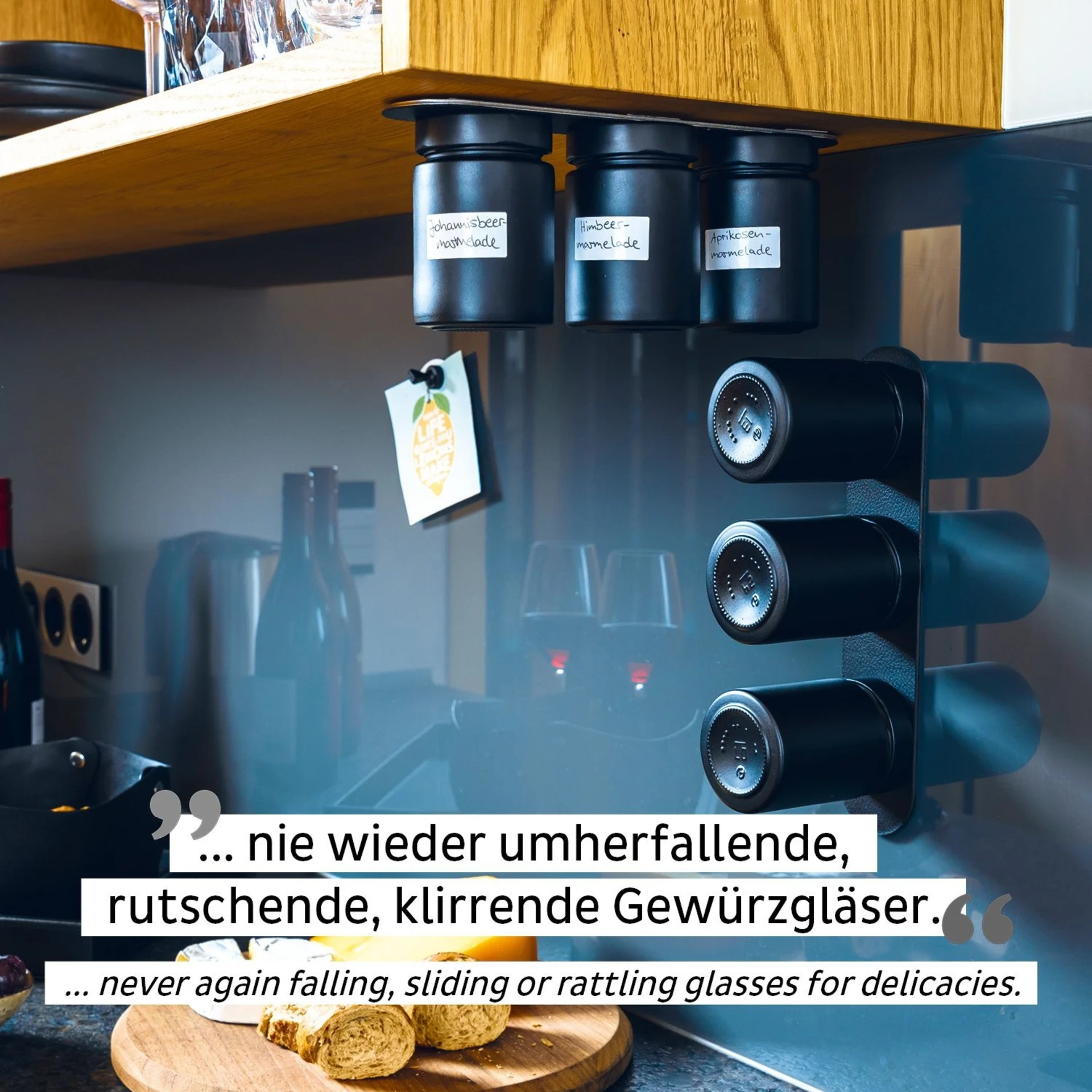 silwy® Feinkost-Magnetgläser BLACK (192 ml)