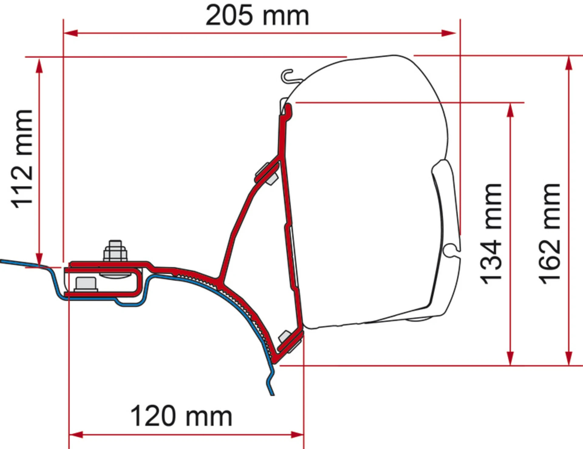 Adapter Fiamma Kit VW T5/T6 Transporter Multivan