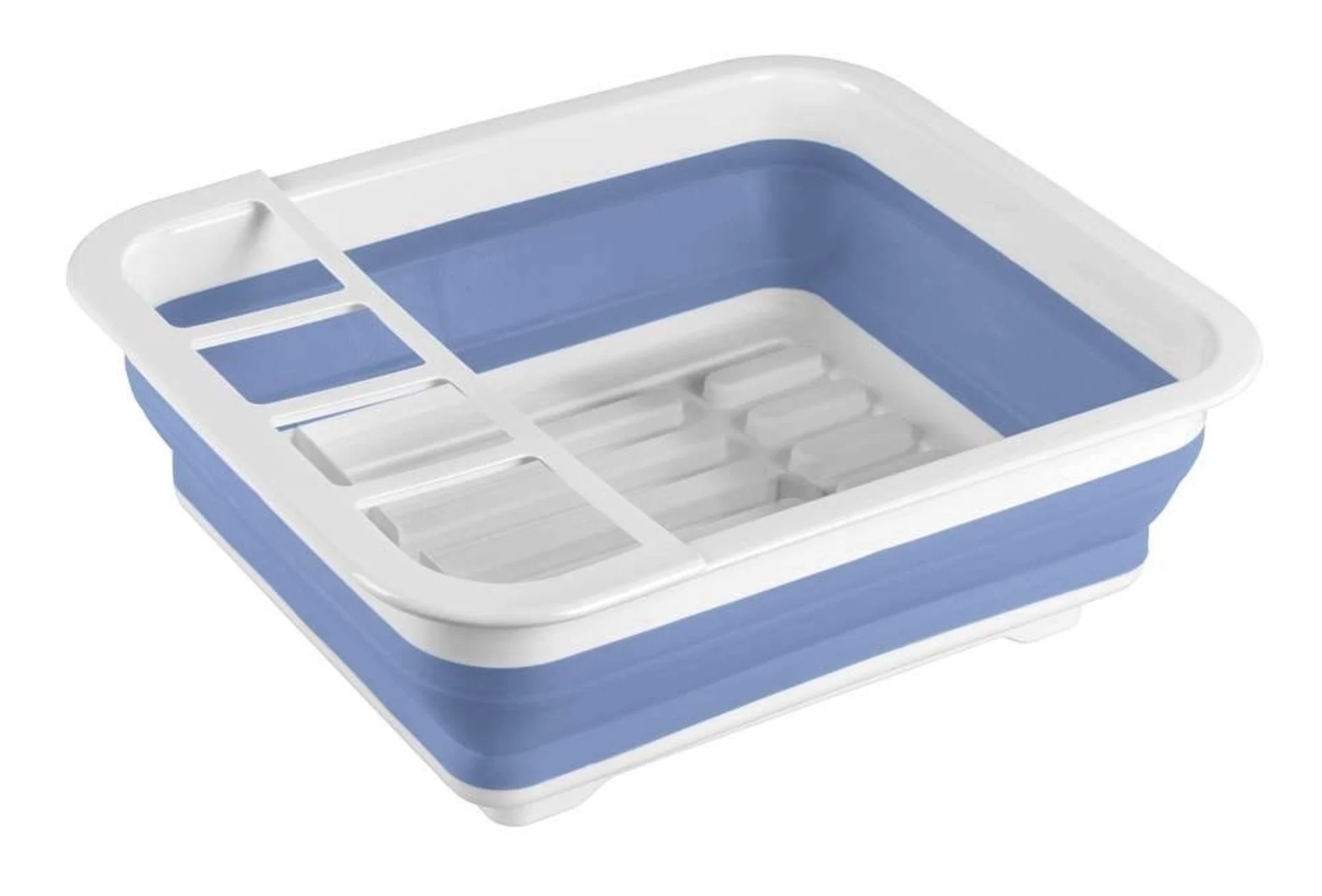 Égouttoir à vaisselle Wenko Gaia, pliable, blanc/bleu