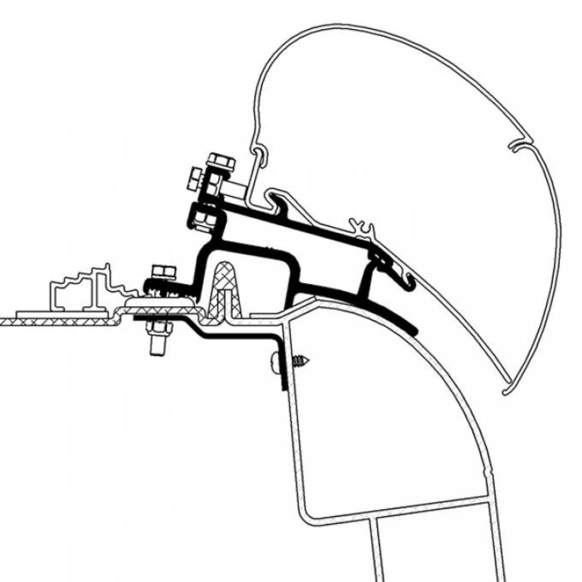 Adaptateur Thule Merc. Sprinter/VWCrafter