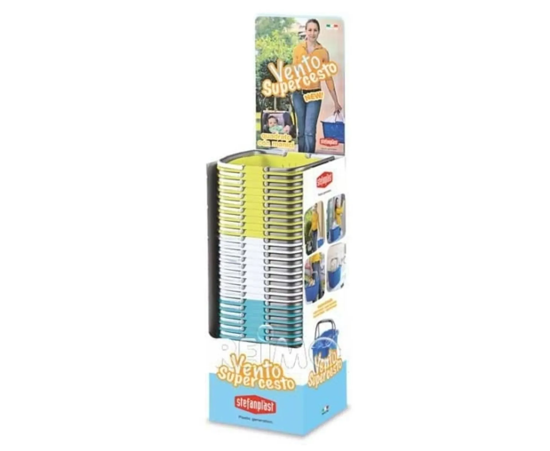 30er Set Tragekörbe in sortierten Farben mit je 18.5 Ltr, Volumen