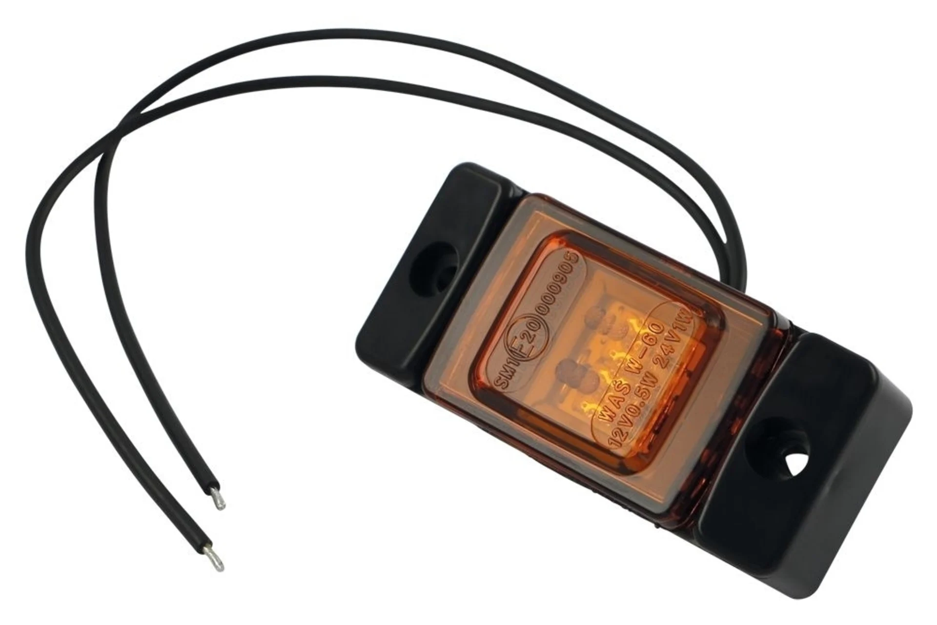 WAS - LED-Seitenmarkierleuchte 12/24V gelb 72x32x23mm