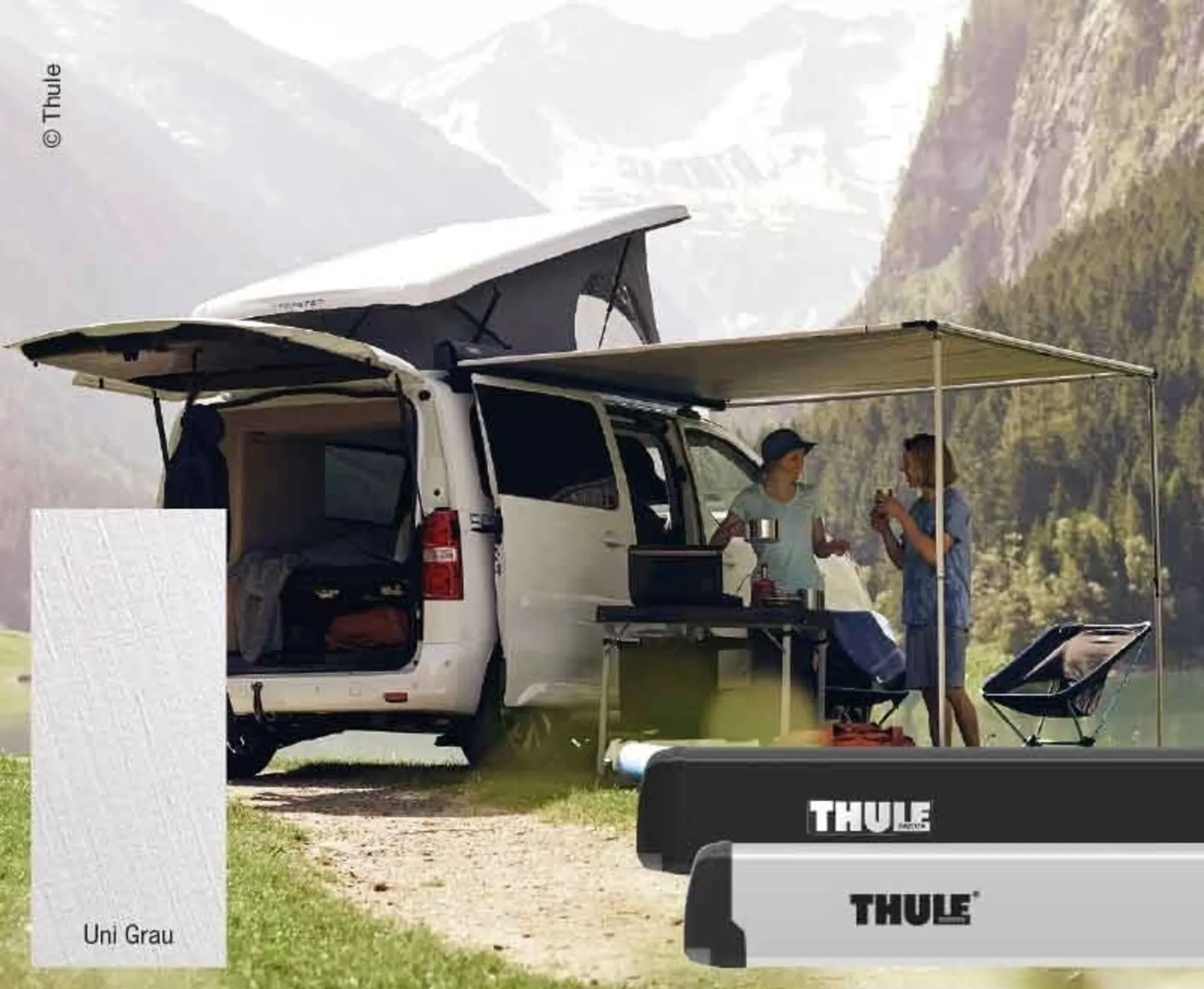 Thule Markise 3200, 2,5m, Uni Grau, Gehäuse Anthra