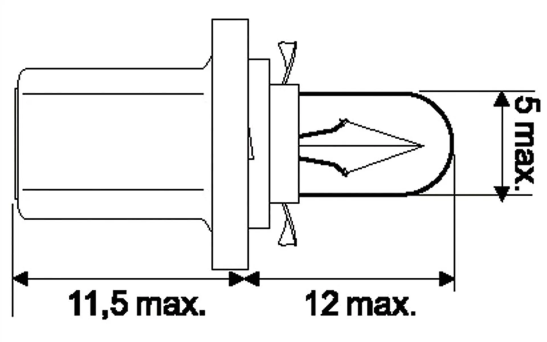 Osram Glassockellampe B8.5d 24V 1.2W