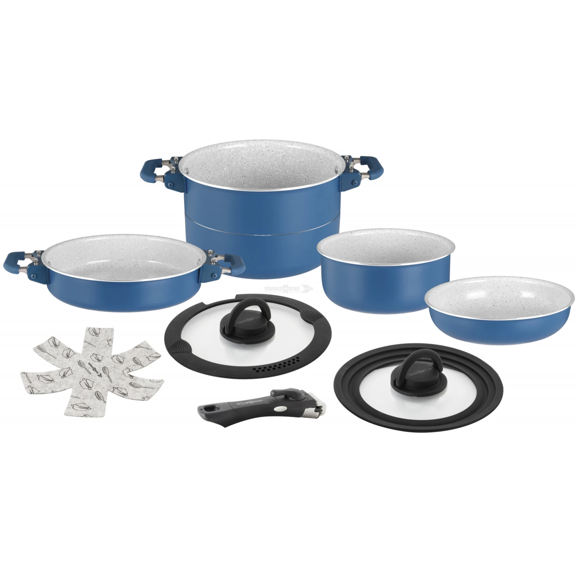 Brunner Carezza Magnetogrip Kochset, Aluminium, 8-teilig
