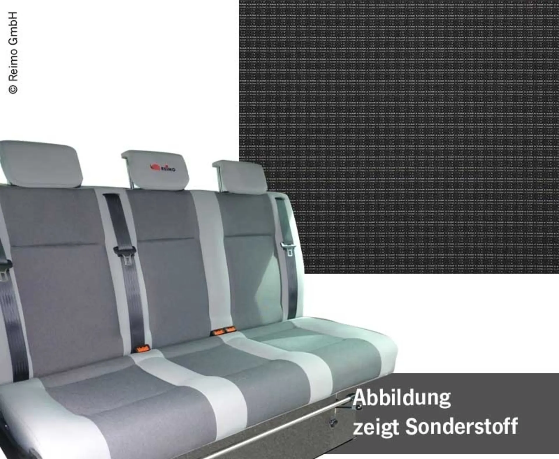 Schlafsitzbank VW T6.1, V3100 Gr.14 starr,3-sitzig,Pol.Double Grid 2fbg.Rechtsl
