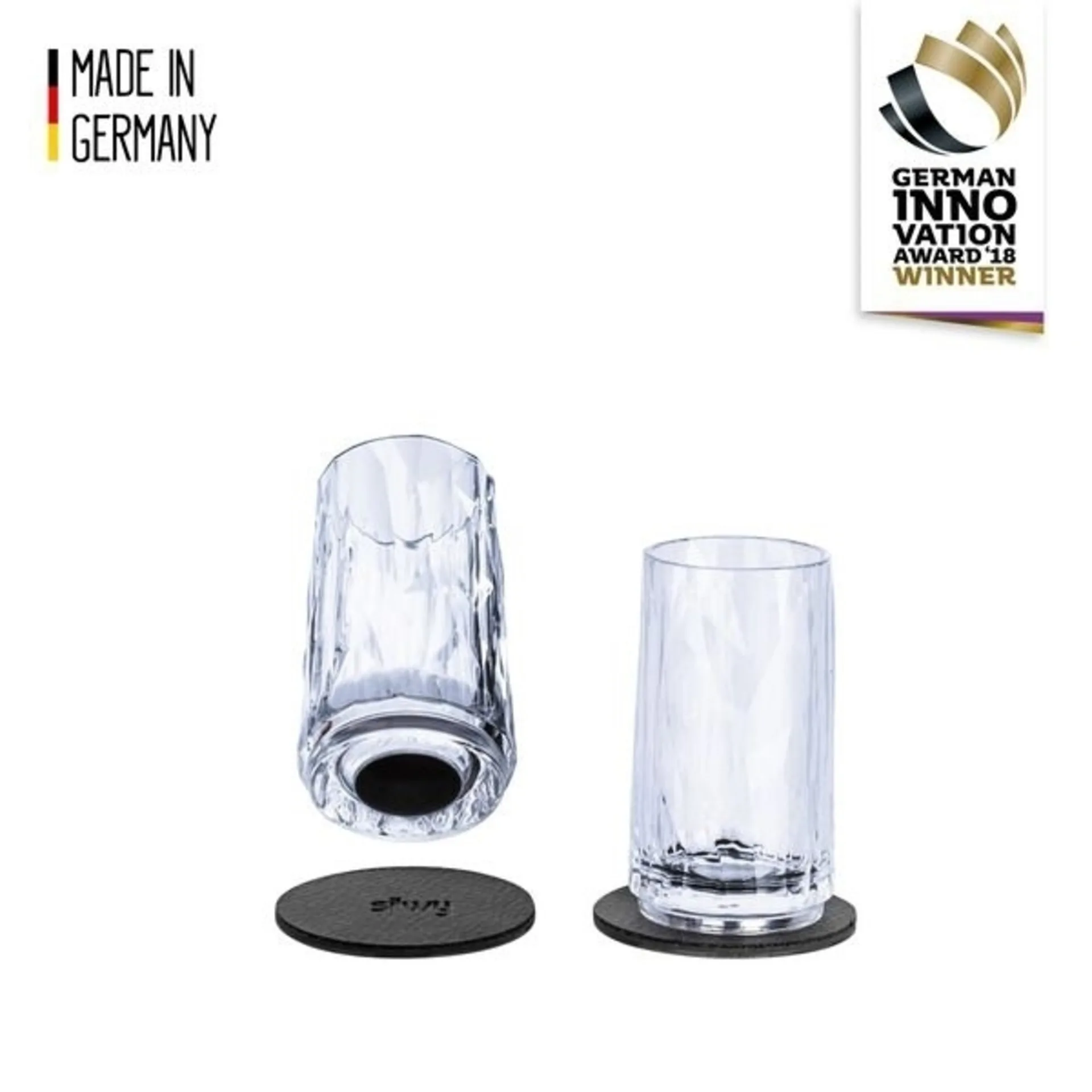 SILWY Magnet-Kunststoffgläser SHOT 40ml im 2er Set