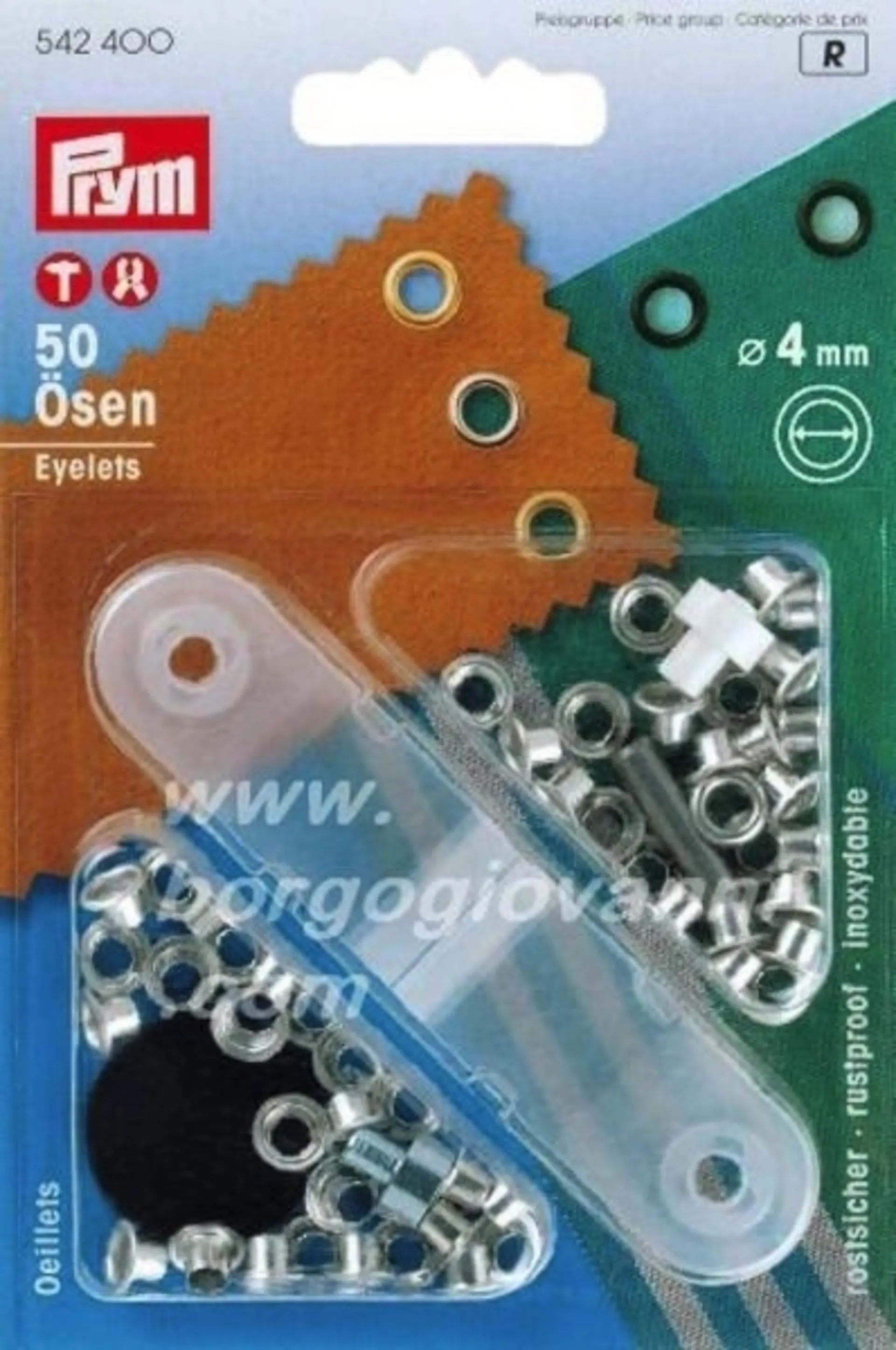 Silberfarbige Messing-Ösen mit einem Durchmesser von 4mm