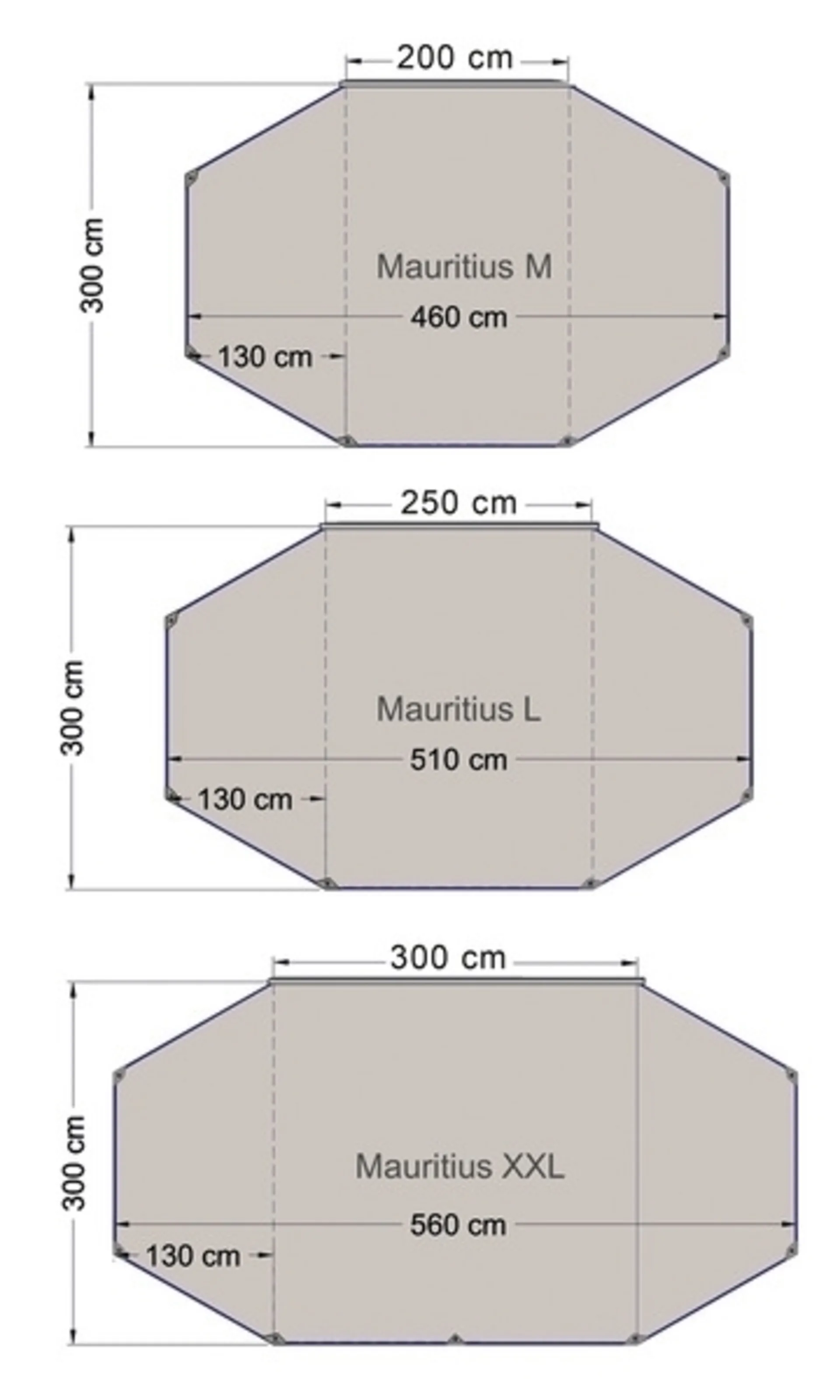 Auvent Mauritius L 5,1 x 3m