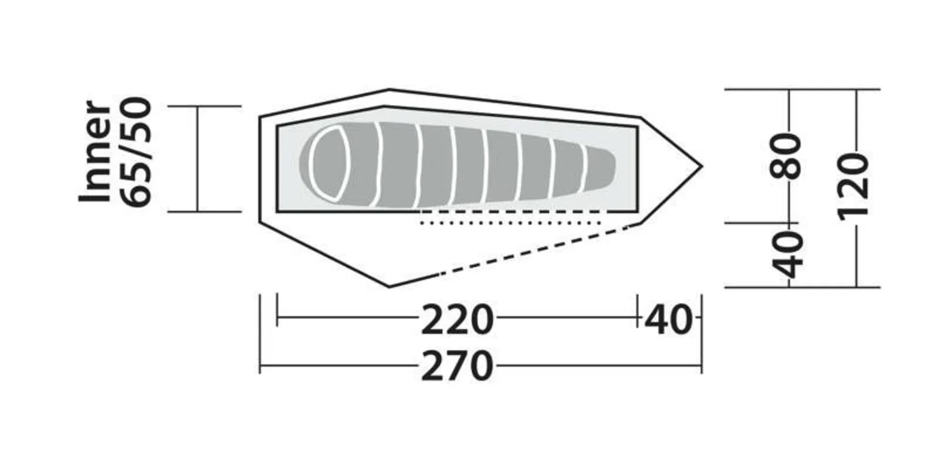 Tente tunnel Robens Cress 1 Pro pour 1 personne