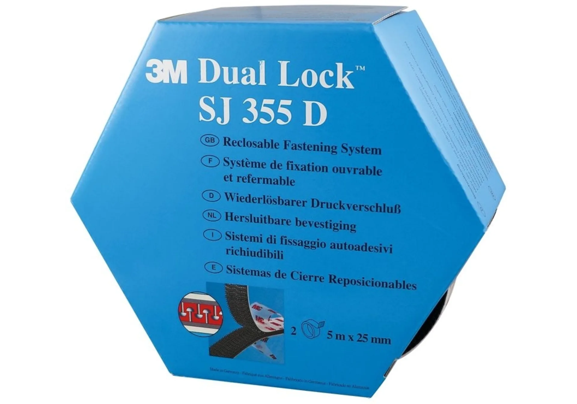 SJ355D Dual Lock Druckverschluss schwarz 5 m Länge 25 mm Breite SJ355D Dual Lock Druckverschluss schwarz 5 m Länge 25 mm Breite