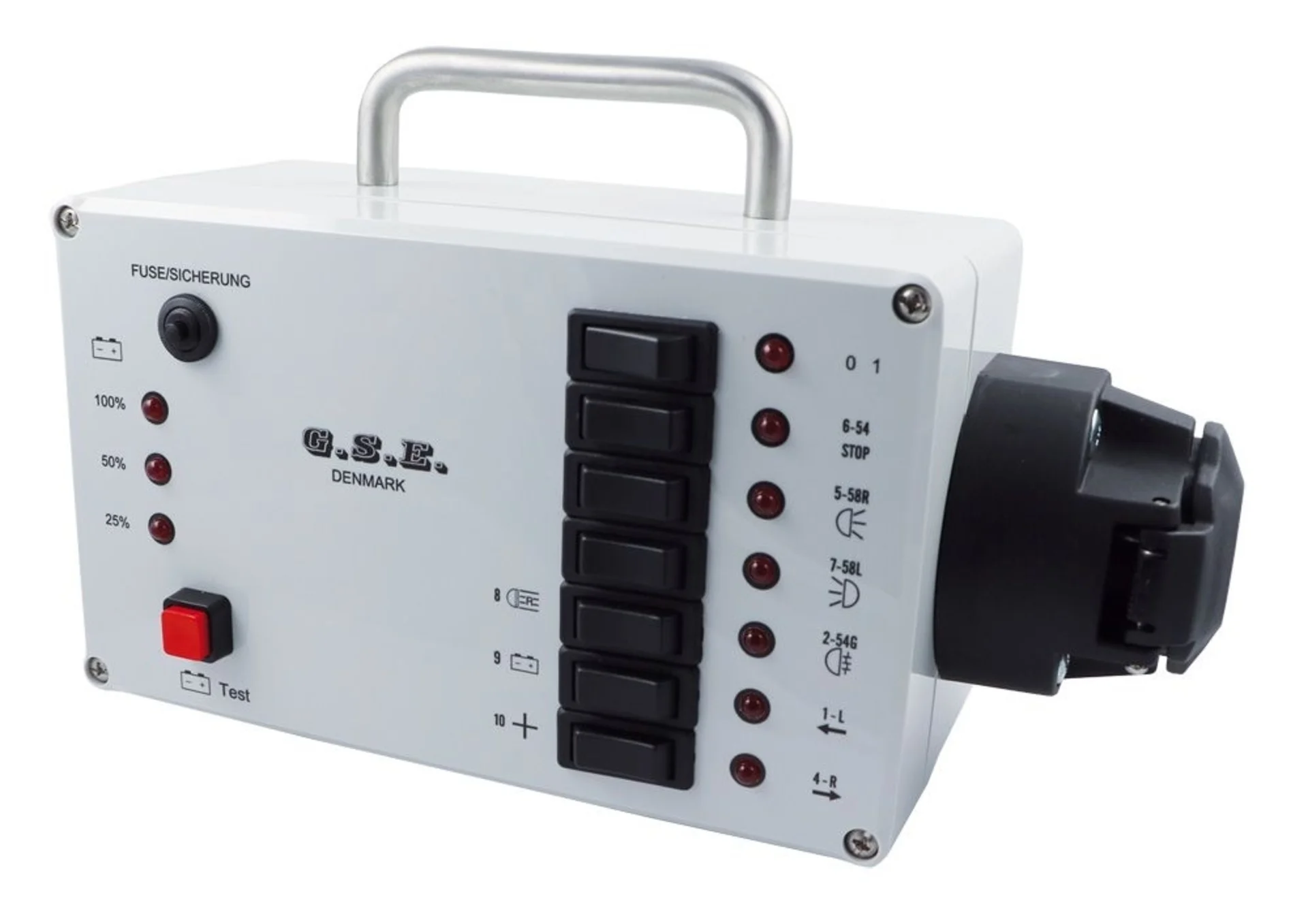 Anhänger-Beleuchtungstester 7/13-p. 12V mit eingebauter Batterie Anhänger-Beleuchtungstester 7/13-p. 12V mit eingebauter Batterie