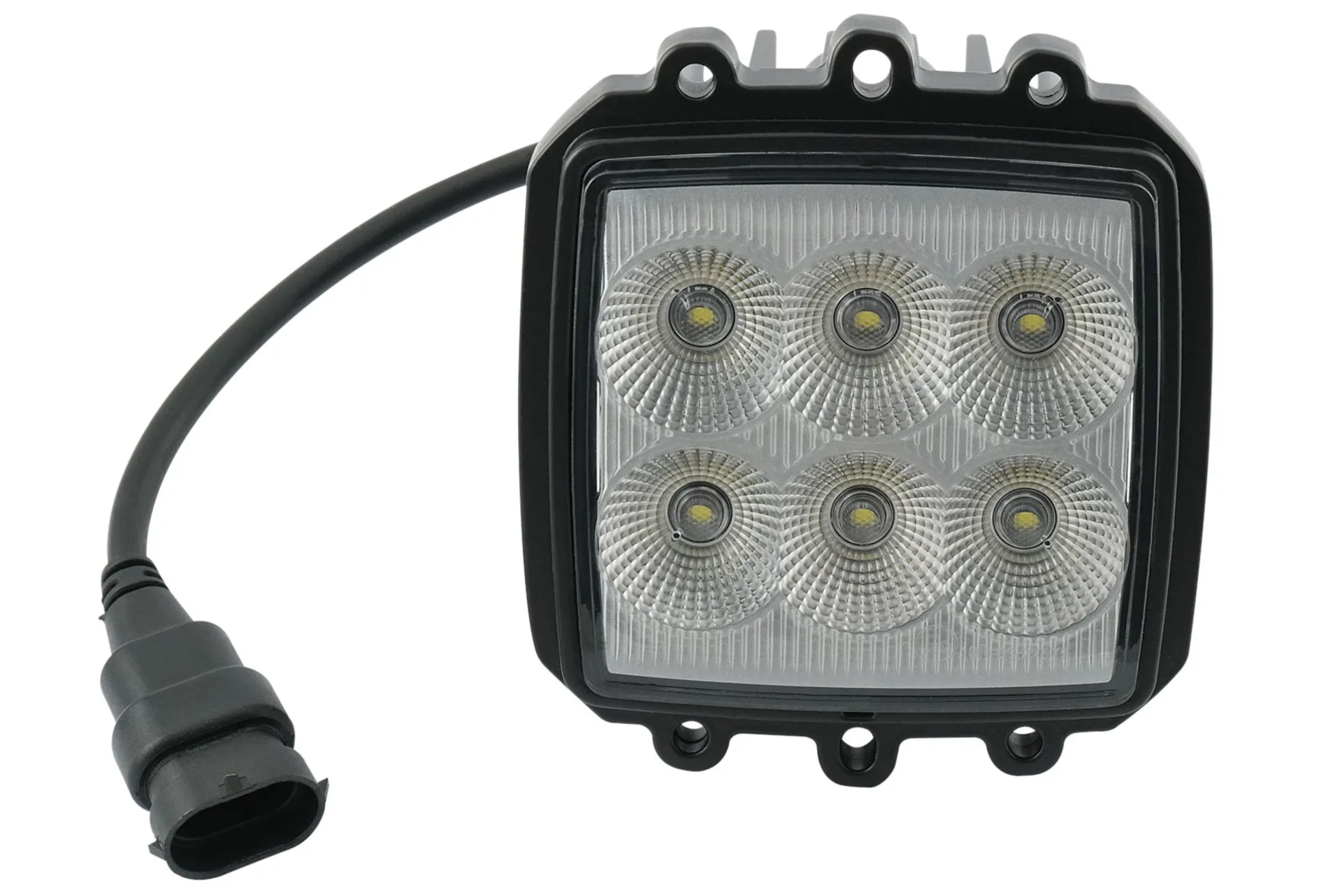 LED Arbeitsscheinwerfer Einbau SDF 12 V 100 x 117 mm, Plug & play für Haubeneinbau SDF-Fahrzeuge