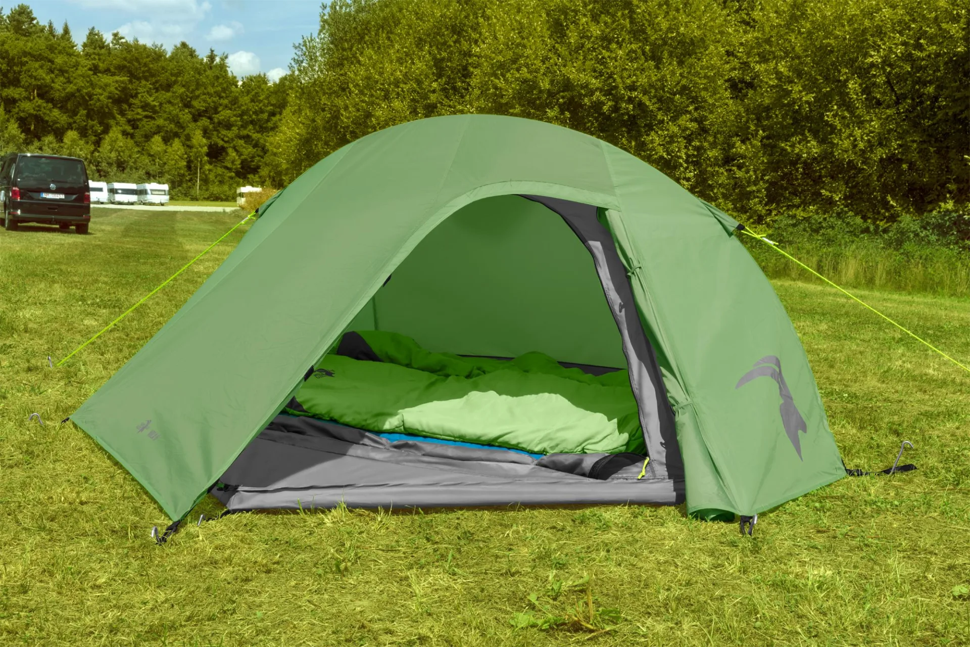 Mountain Guide Nola II Alu Trekkingzelt dunkelgrün für 2 Personen