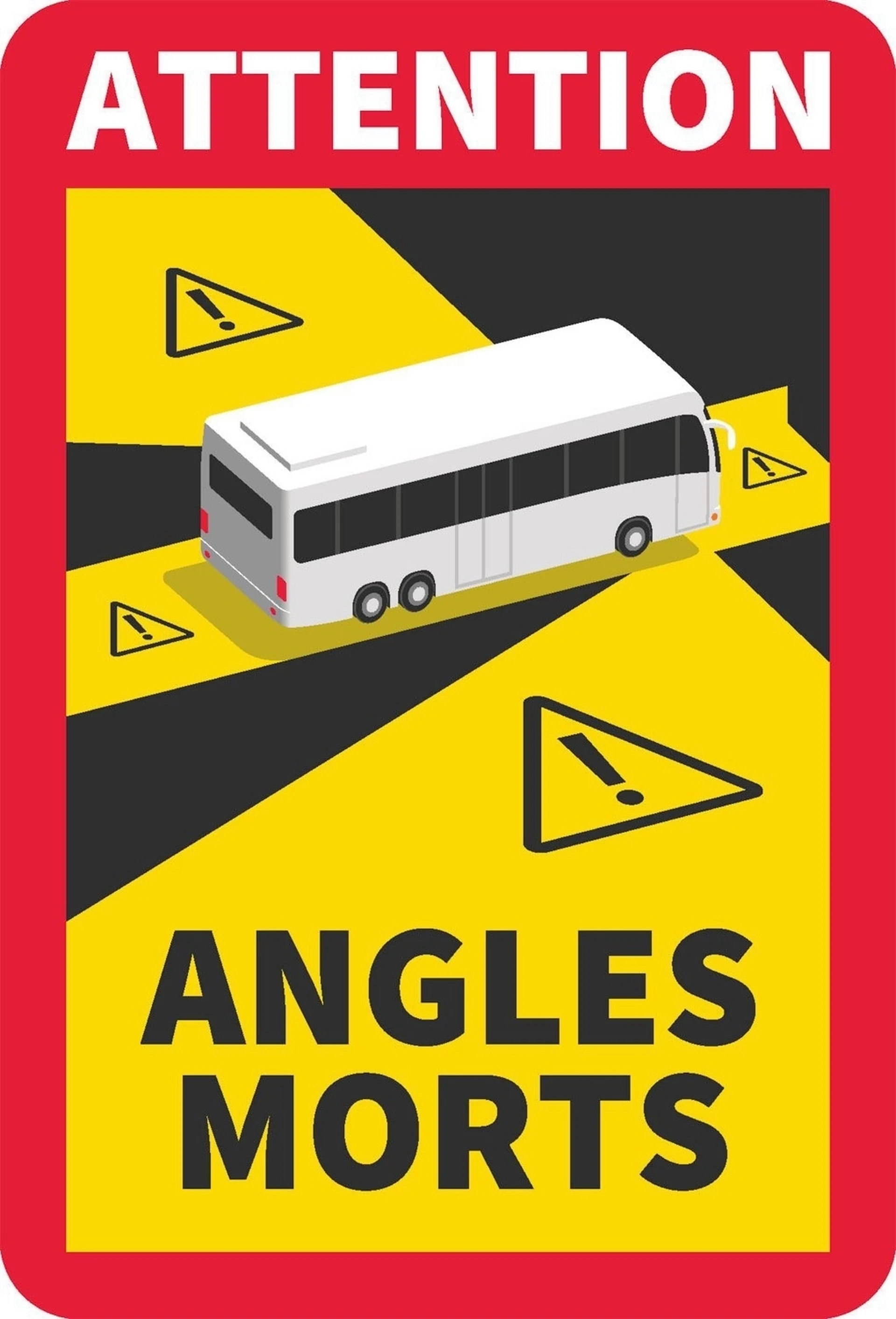 Set d'autocollants angle mort France 3 pièces